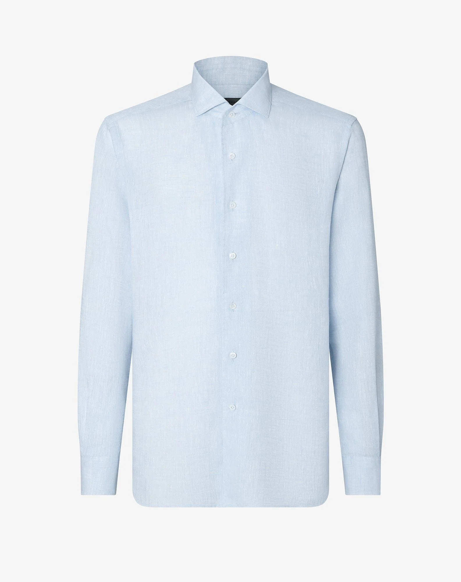 Light blue chambray linen shirt - 1