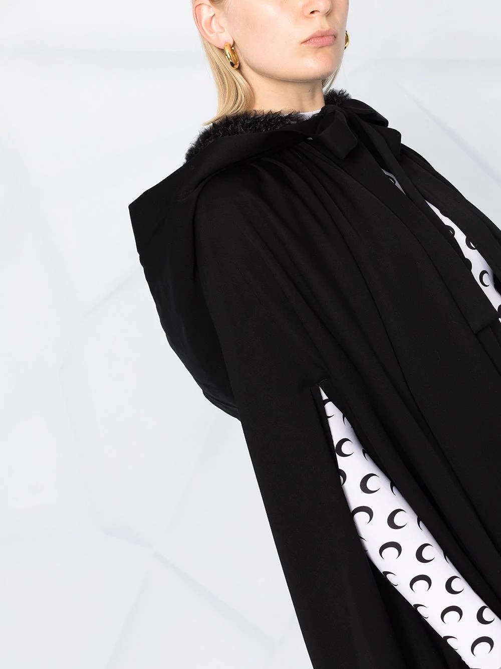 long hooded wool cape - 5