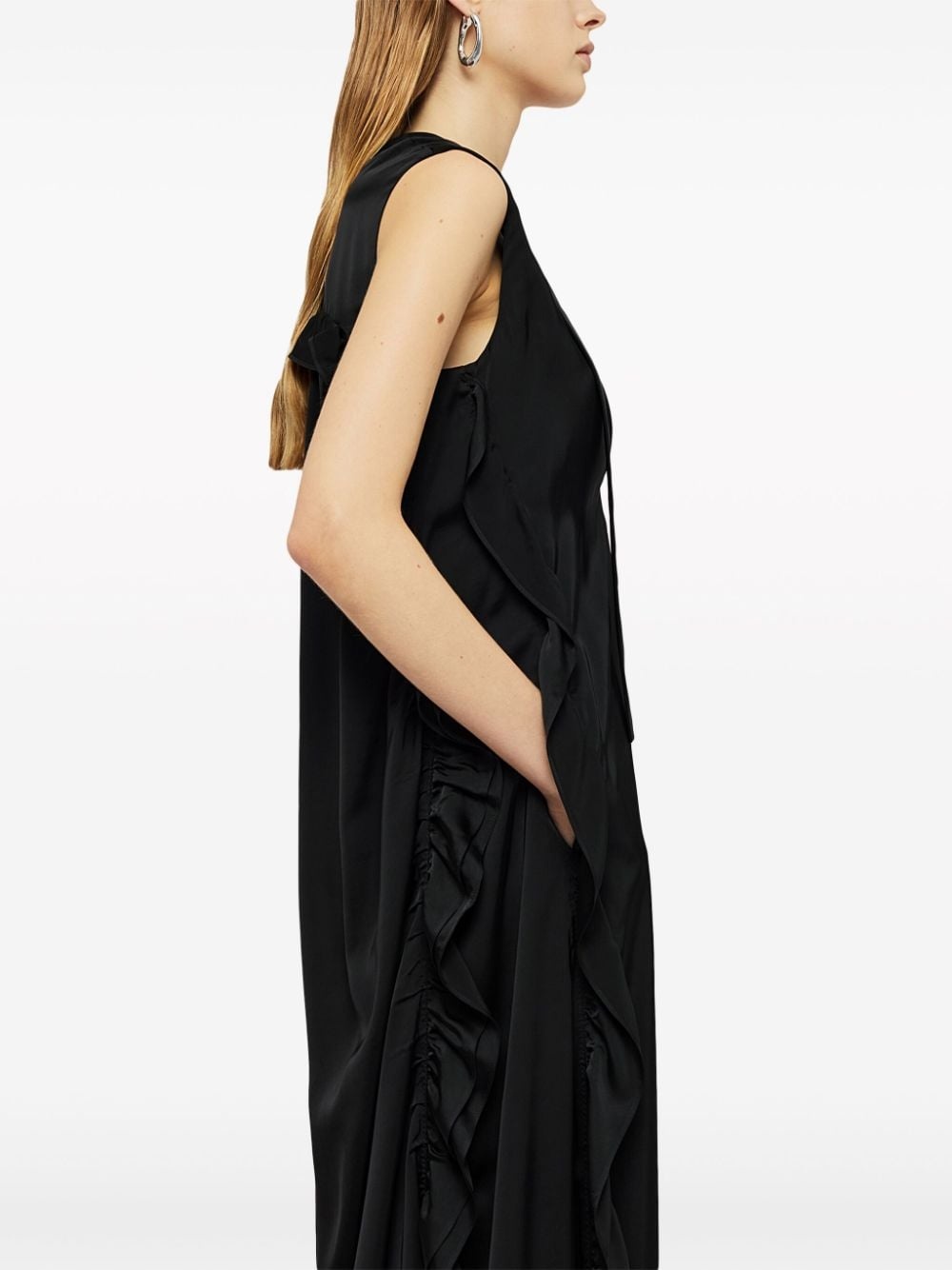 ruffle-detail V-neck maxi dress - 5