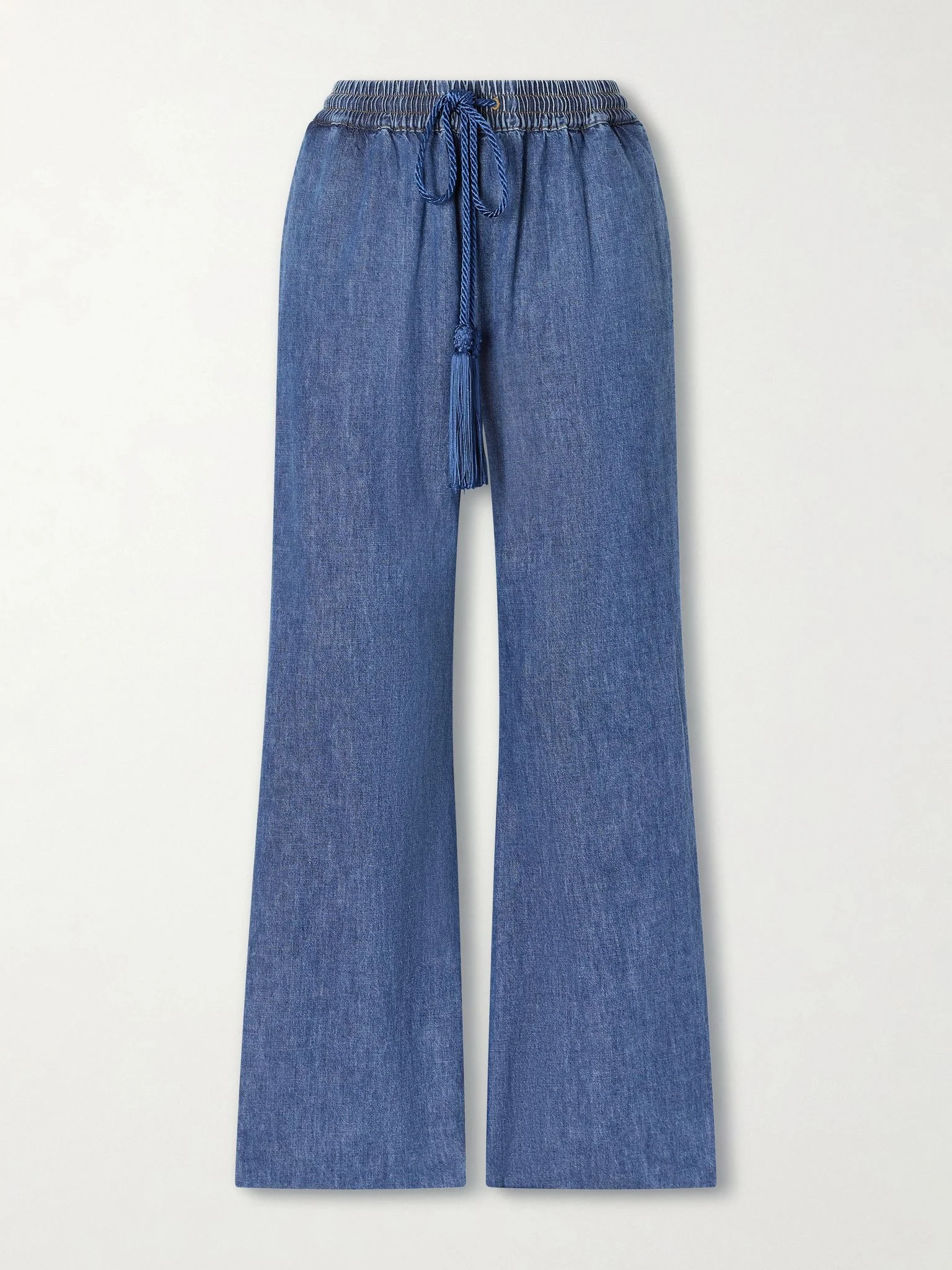 Tasseled high-rise bootcut jeans Dark denim - 1