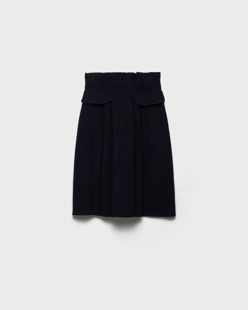 Wool knit midi skirt 1