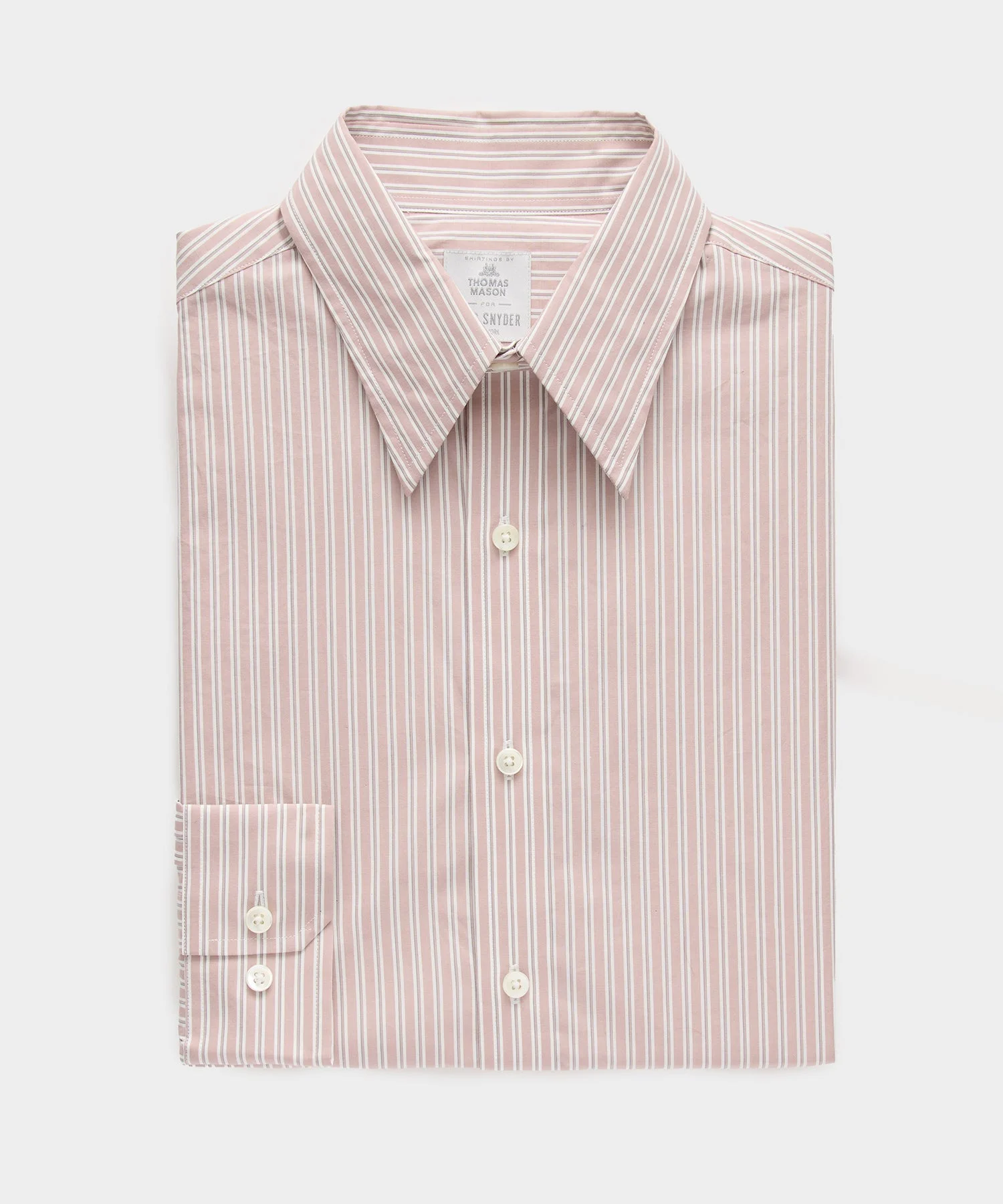 Poplin Long Point Collar Dress Shirt - 1