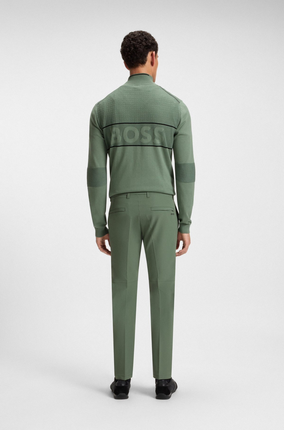 SLIM-FIT PANTS IN WATER-REPELLENT STRETCH FABRIC - 4