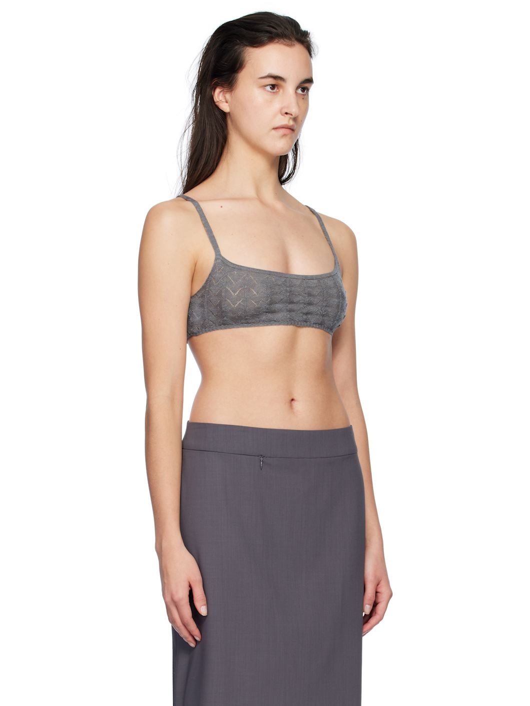 Gray Fleur Top - 2