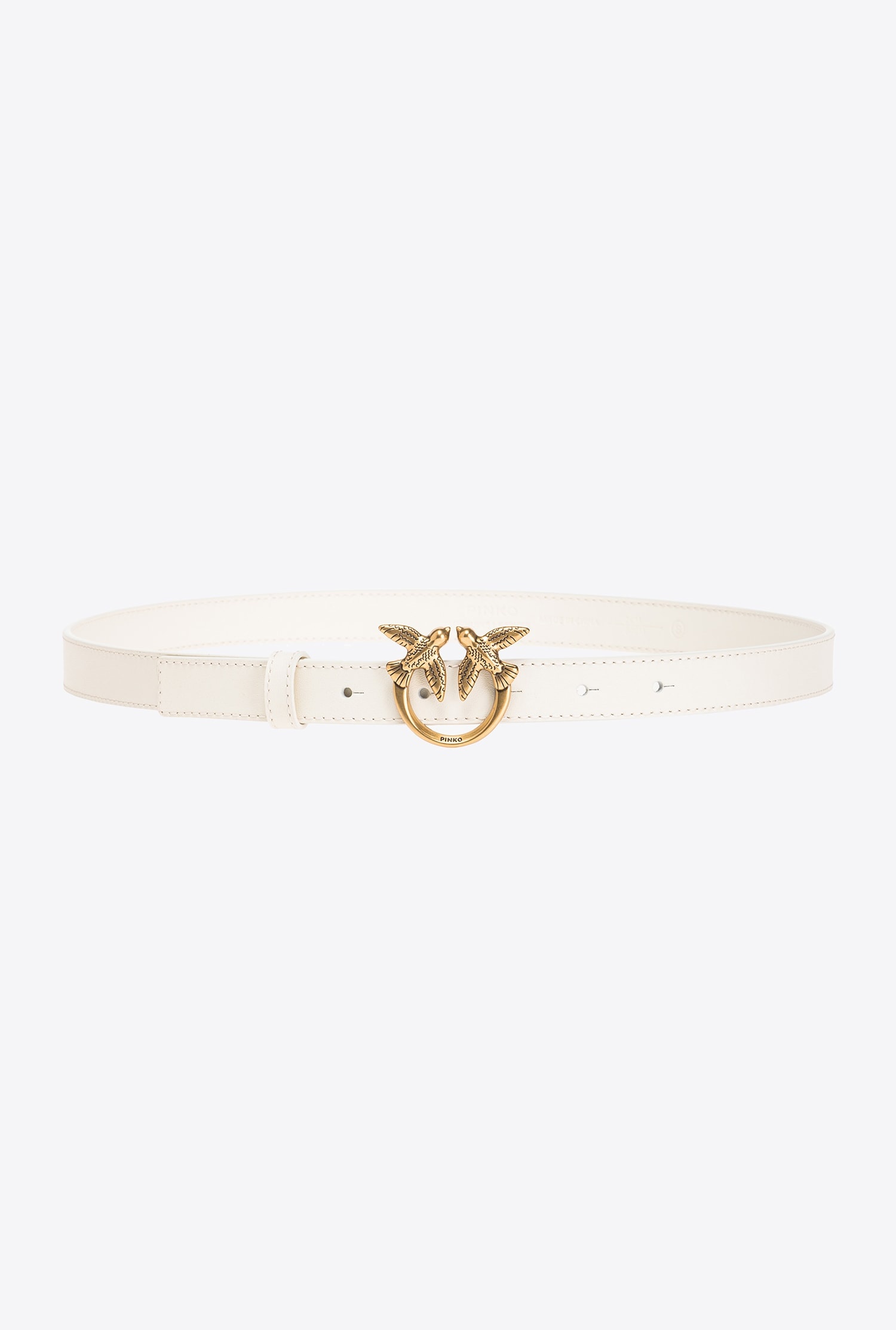 LOVE BIRDS THIN LEATHER BELT 2CM - 1