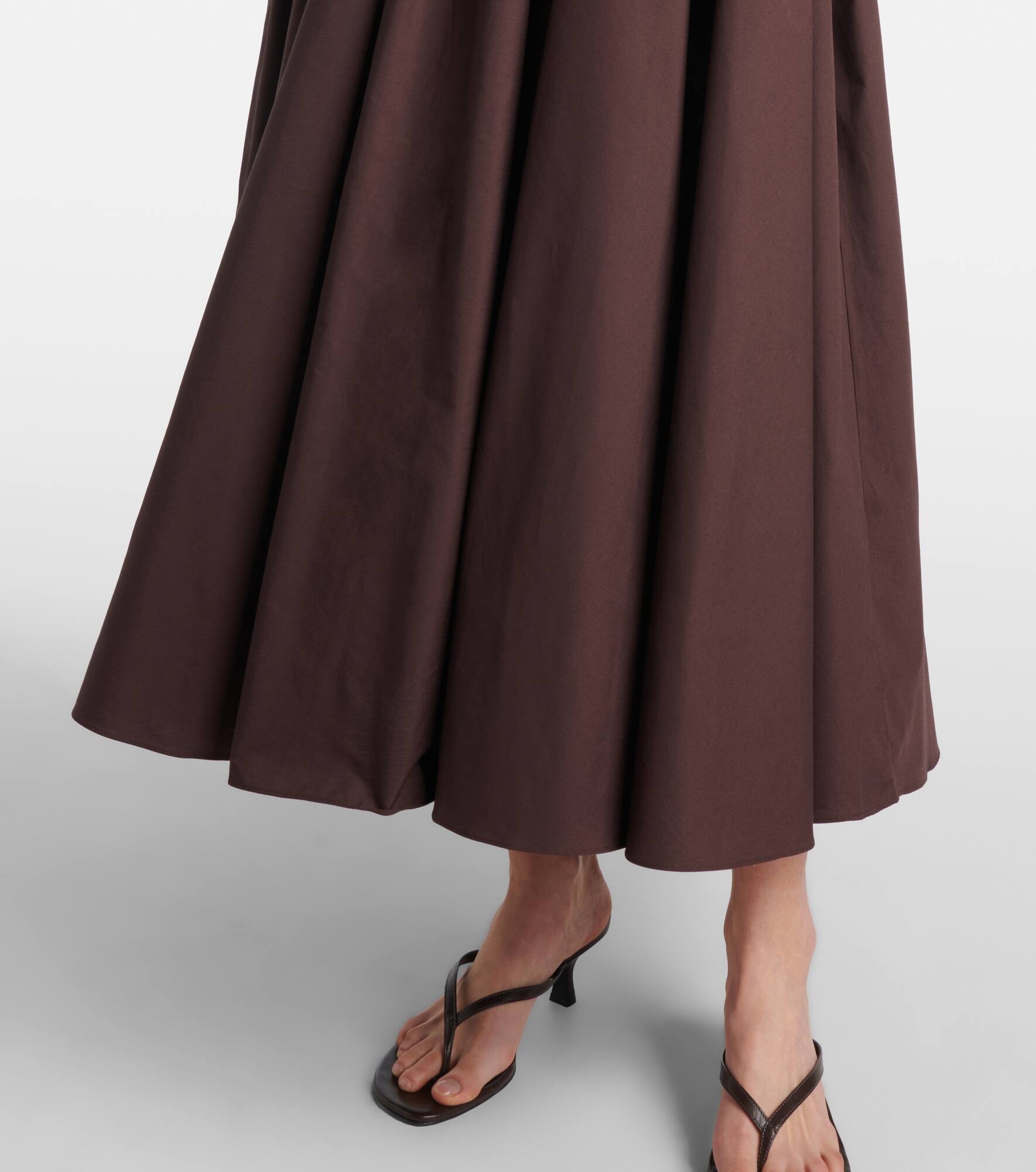 Ceres gathered cotton midi dress - 5
