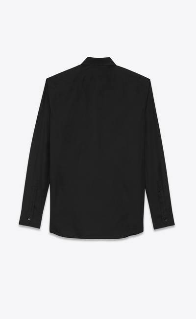 SAINT LAURENT yves collar shirt in cotton poplin outlook