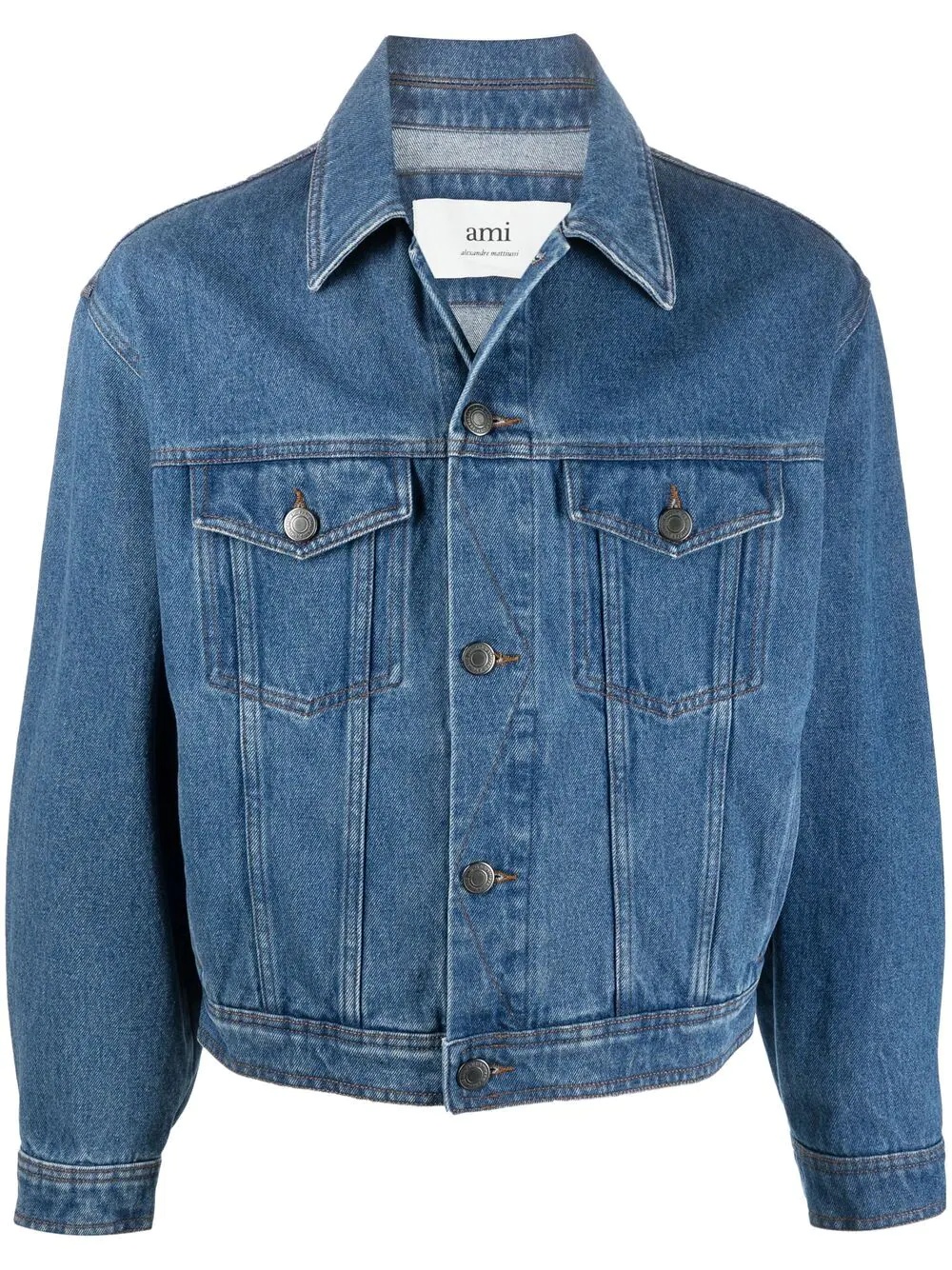 boxy fit denim jacket - 1