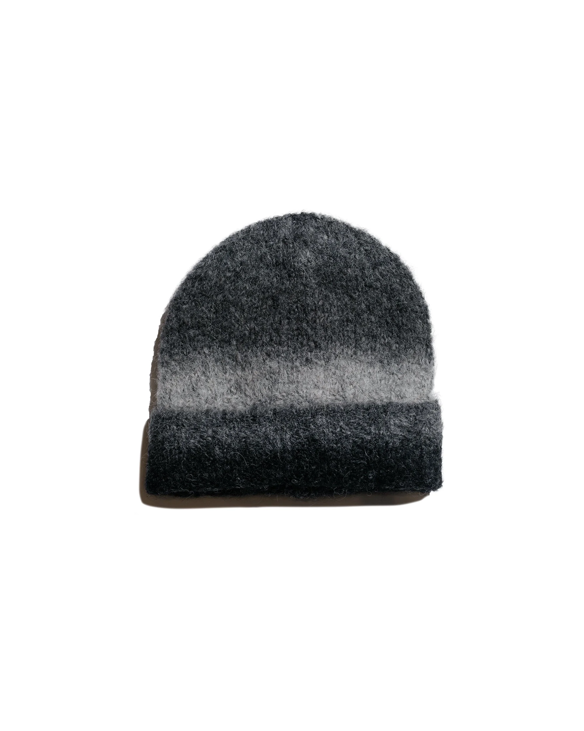 Gradient Alpaca Beanie Charcoal Melange - 1
