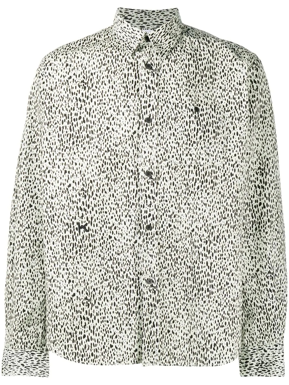 speckled print shirt - 1