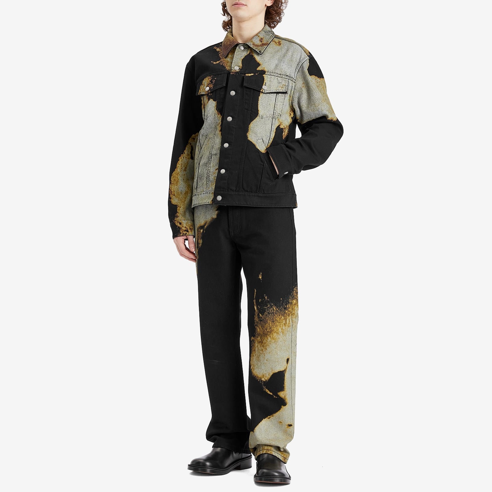 Alexander McQueen Acid Treatment Denim Jacket - 4