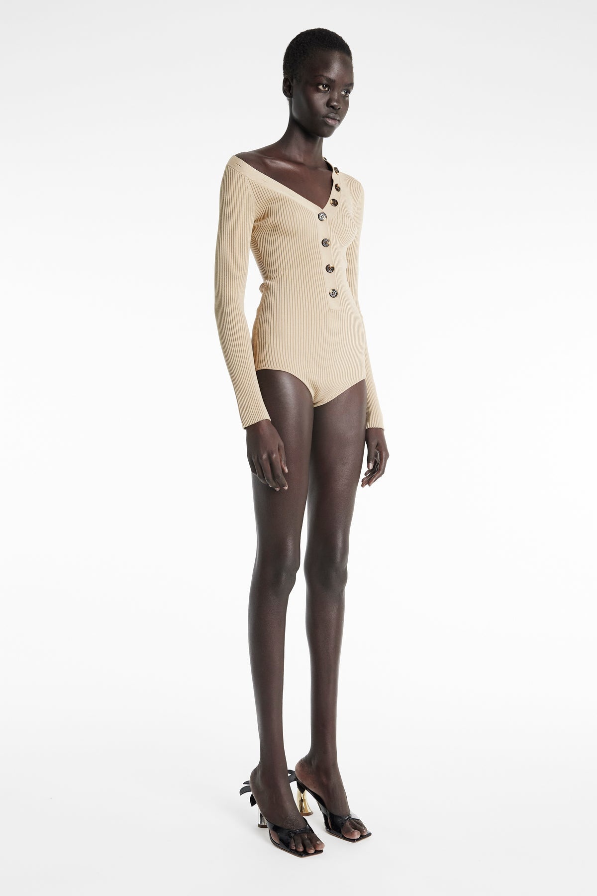 CARDIGAN BODY SUIT ECRU - 2