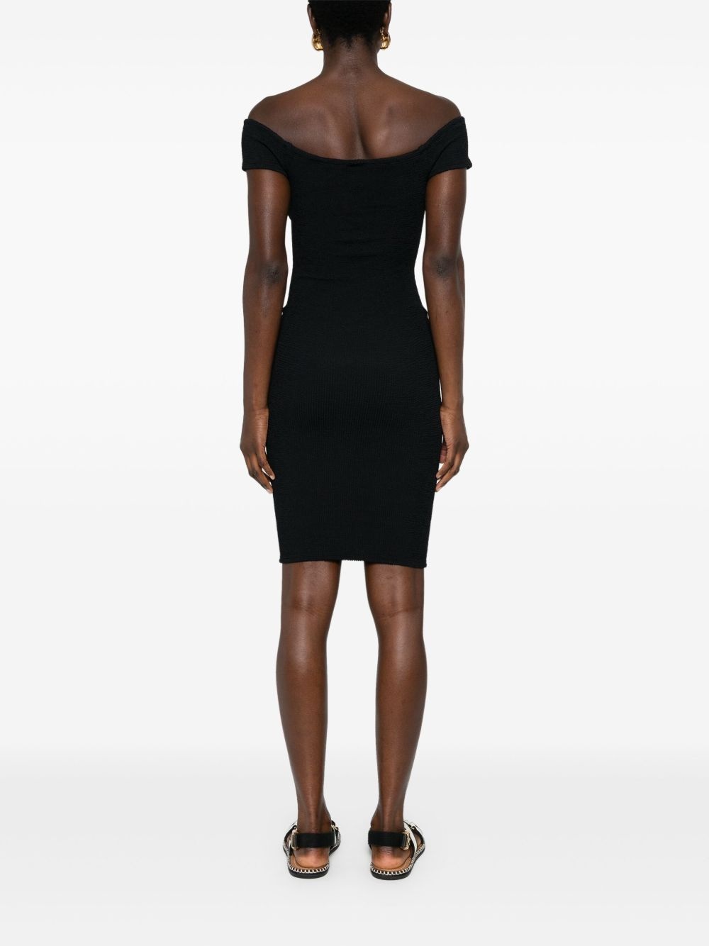 Grace crinkled-finish dress - 4