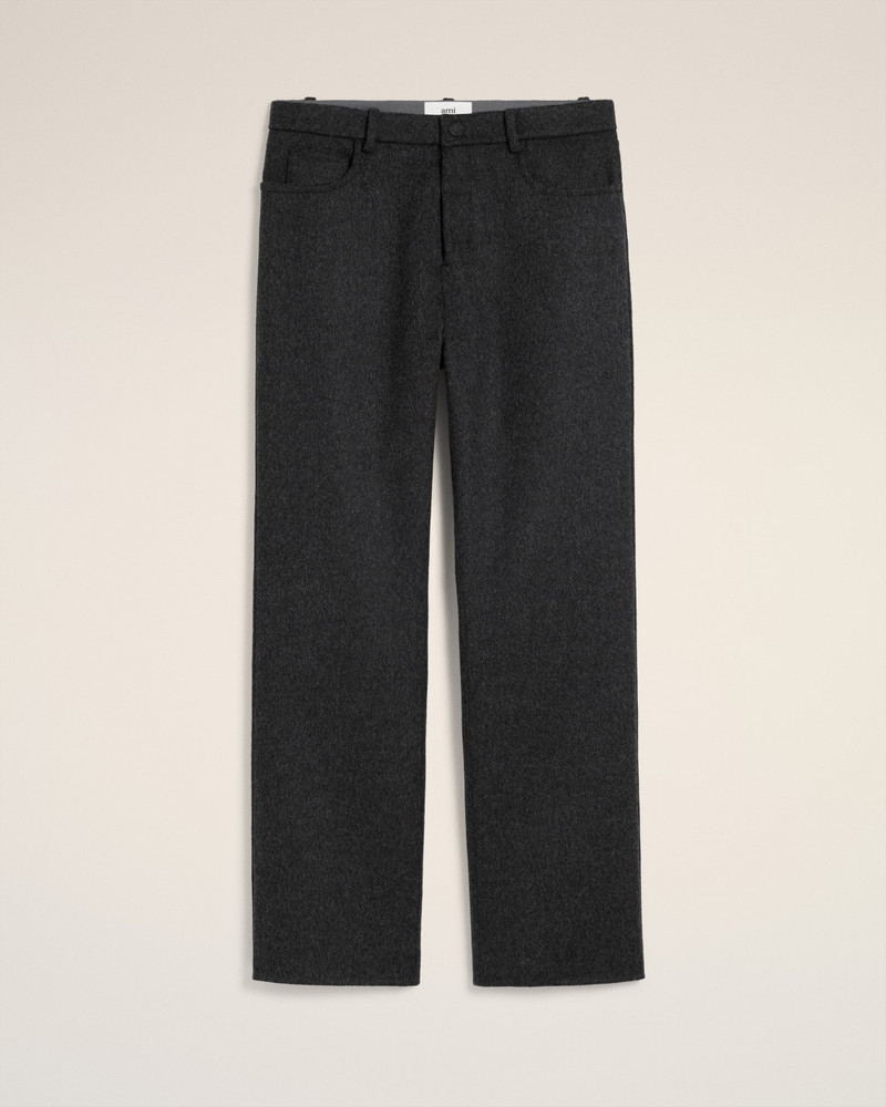 GREY WOOL LARGE FIT TROUSERS 1