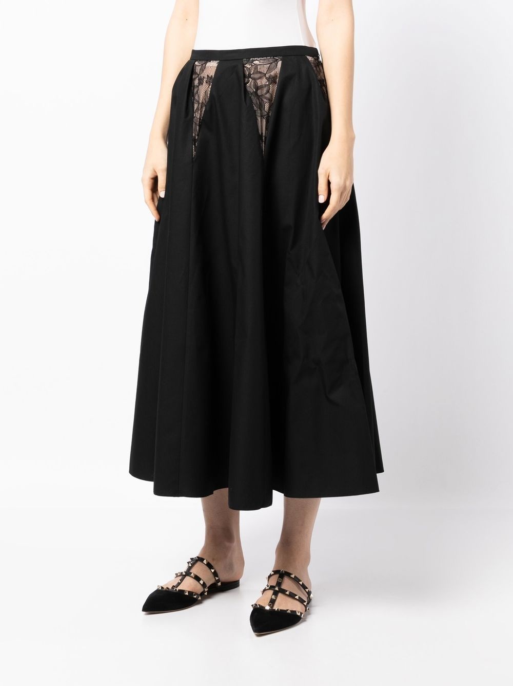 lace-detail high-waist skirt - 3