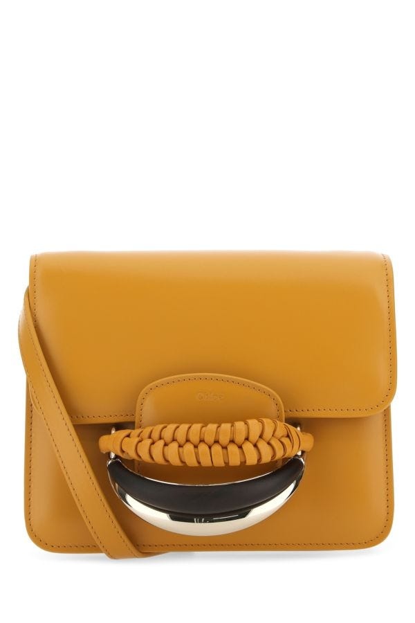 CHLOE Mustard Leather Kattie Clutch - 1