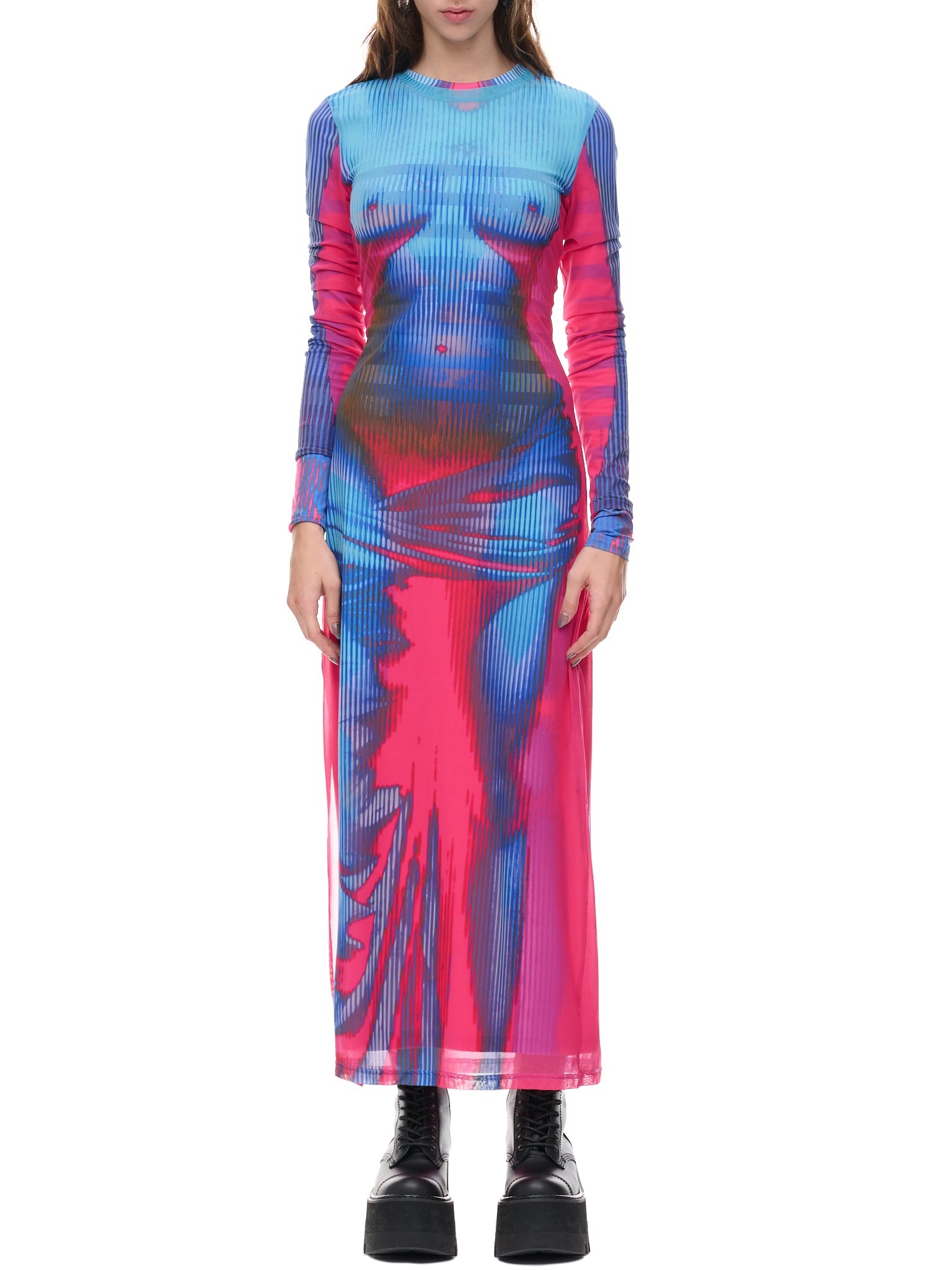 Pink & Blue Body Morph Dress - 1