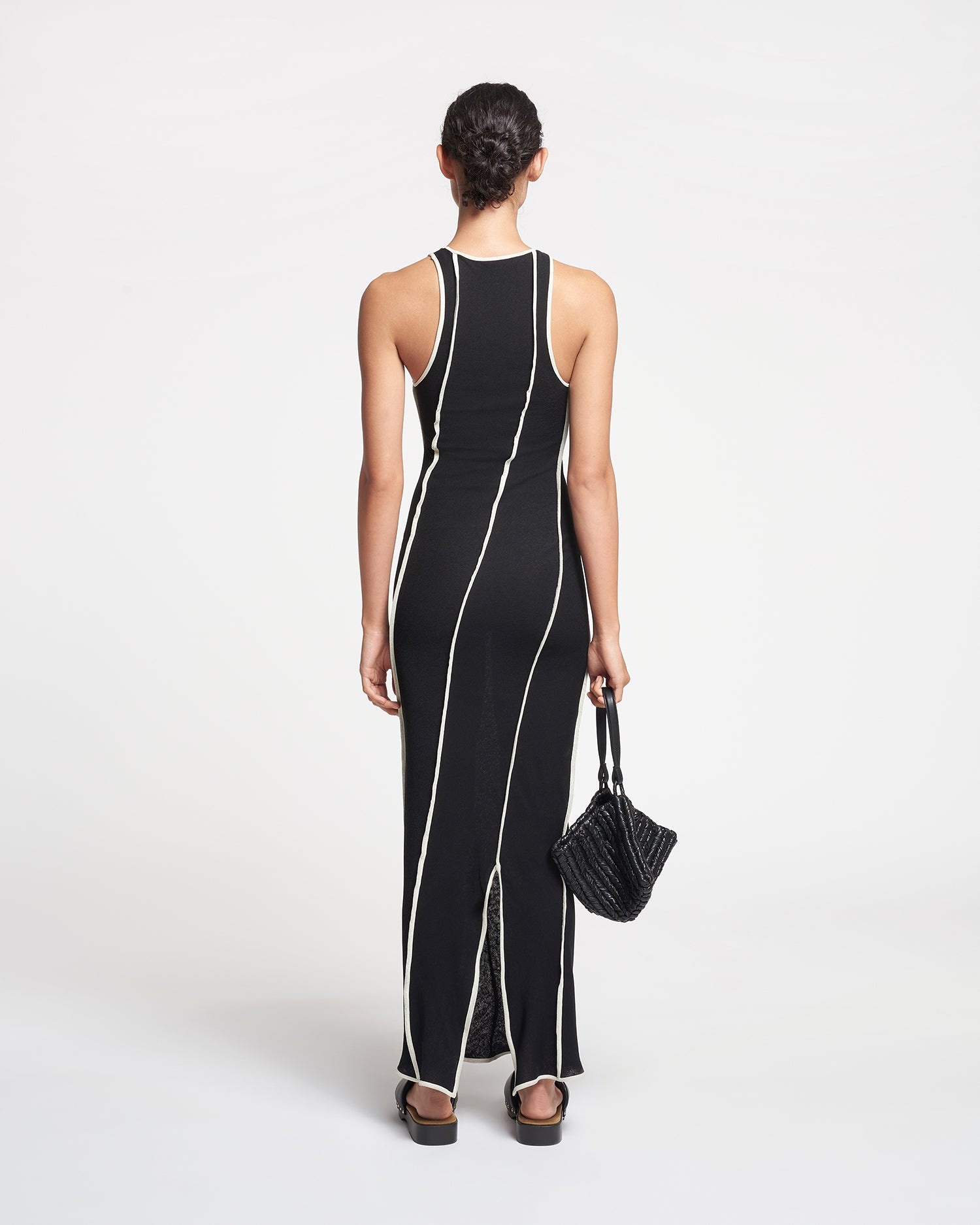 Patchwork Mesh-Jersey Midi Dress - 3