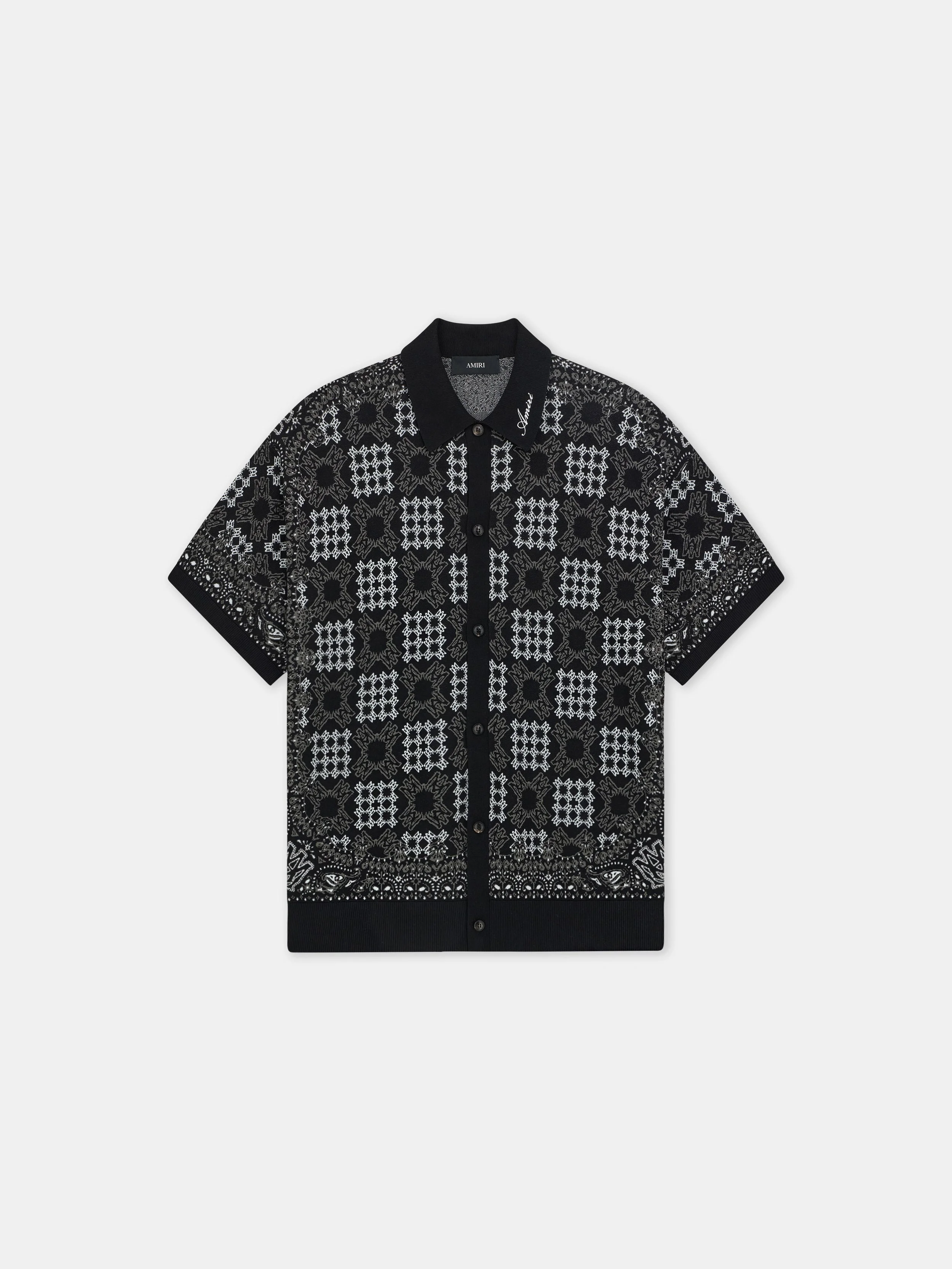 MA QUAD CHECK MESH KNIT SHIRT - 1