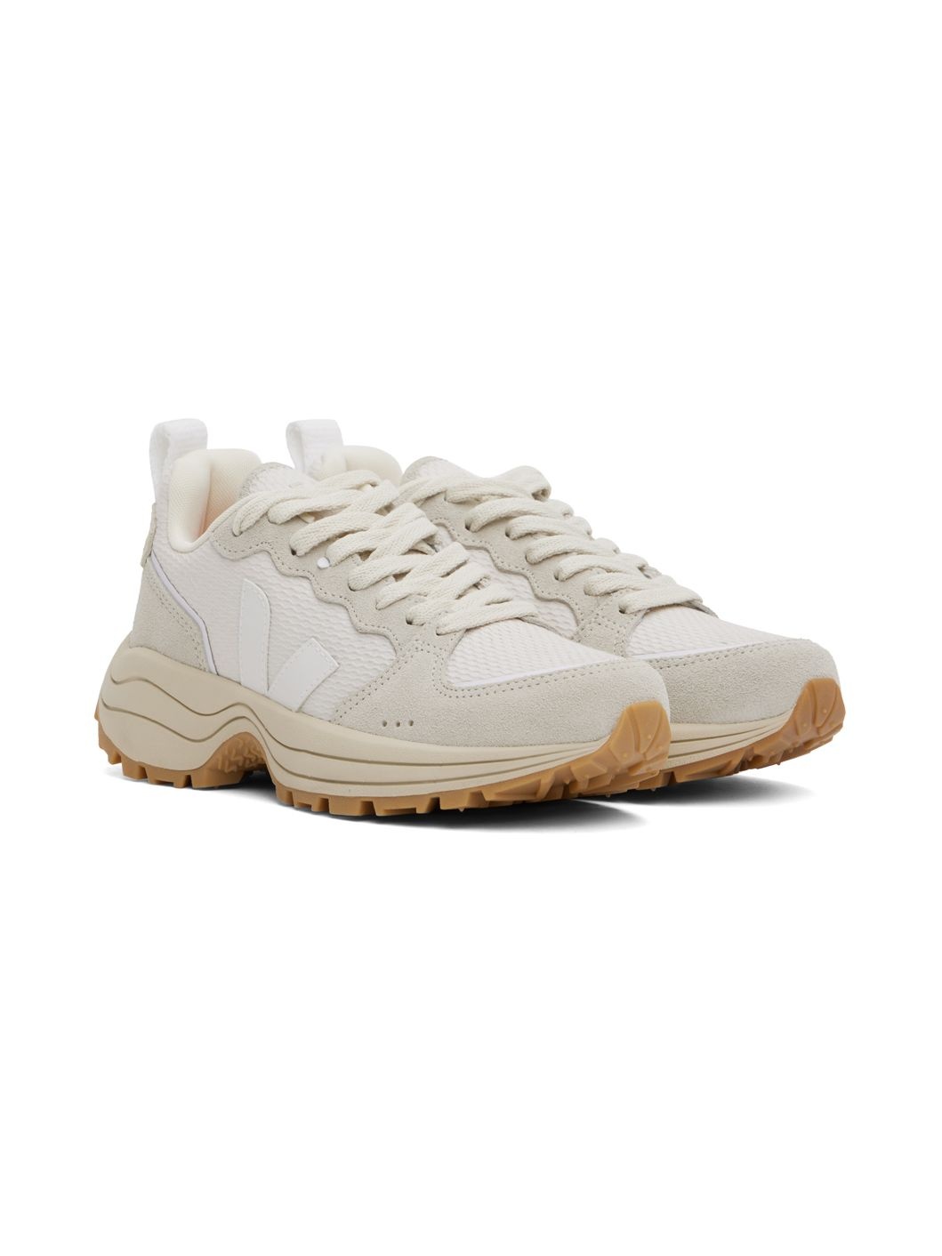 White & Gray Venturi Sneakers - 4