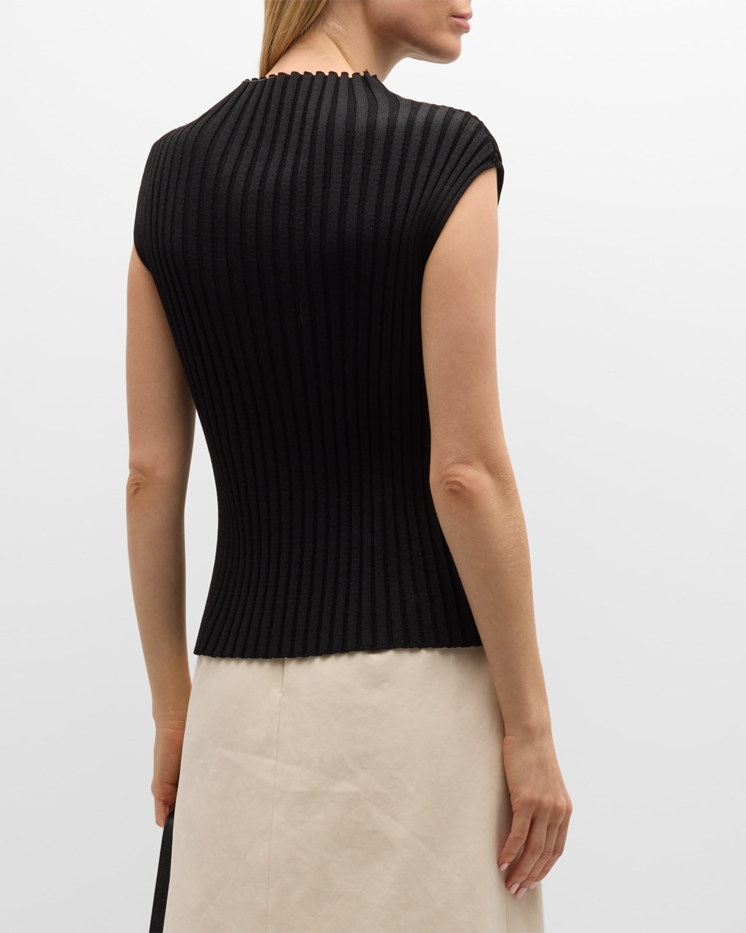 Ribbed Mock-Neck Top - 4
