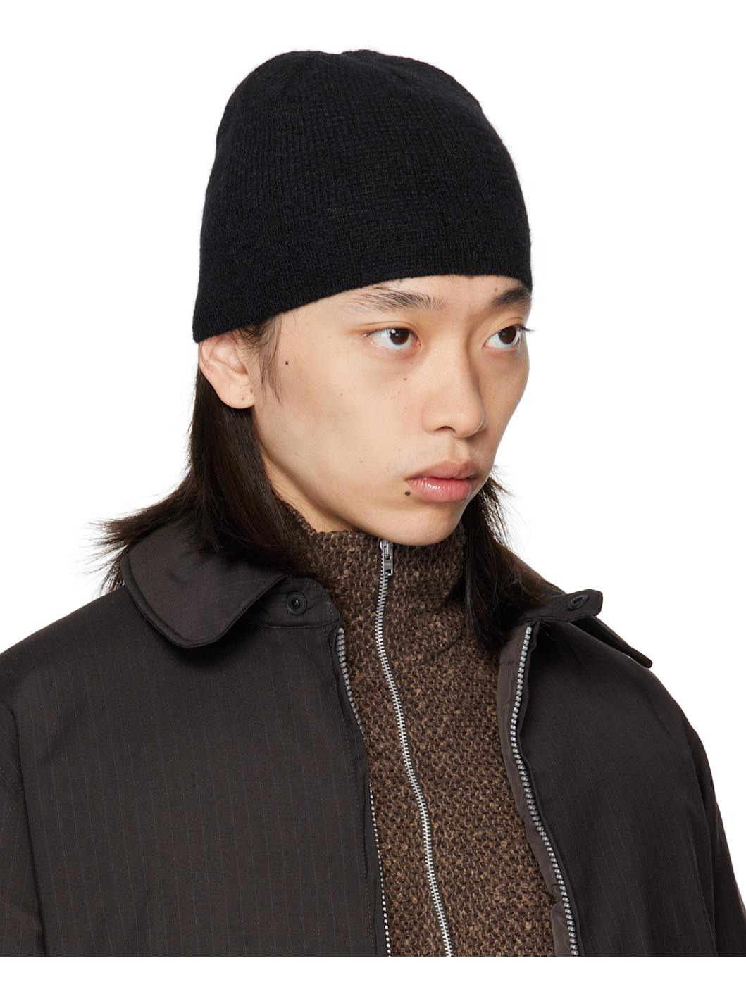 Black Alpaca Beanie - 2