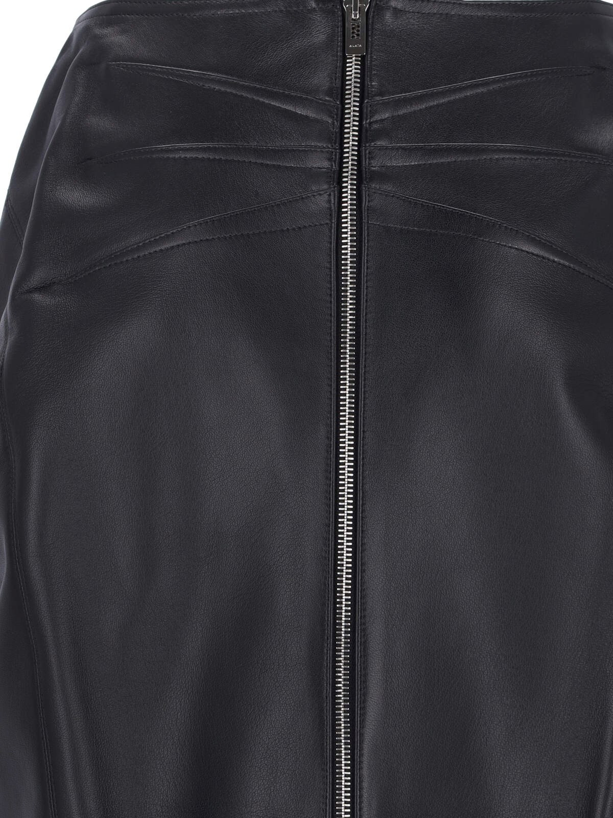 LEATHER SHEATH SKIRT - 4