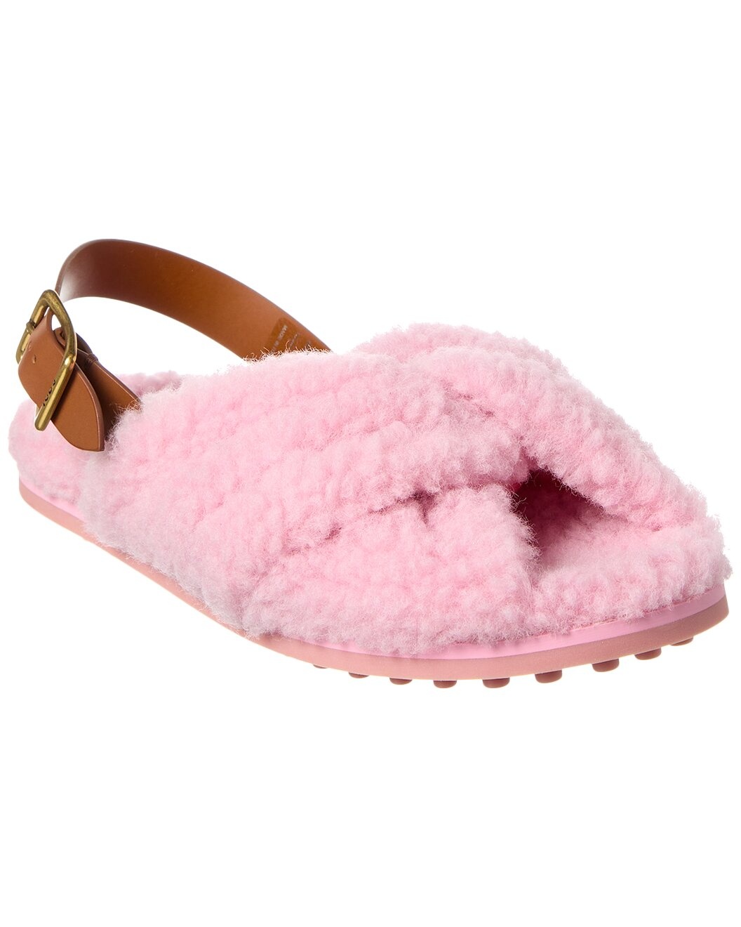 TOD’s Shearling & Leather Sandal - 1