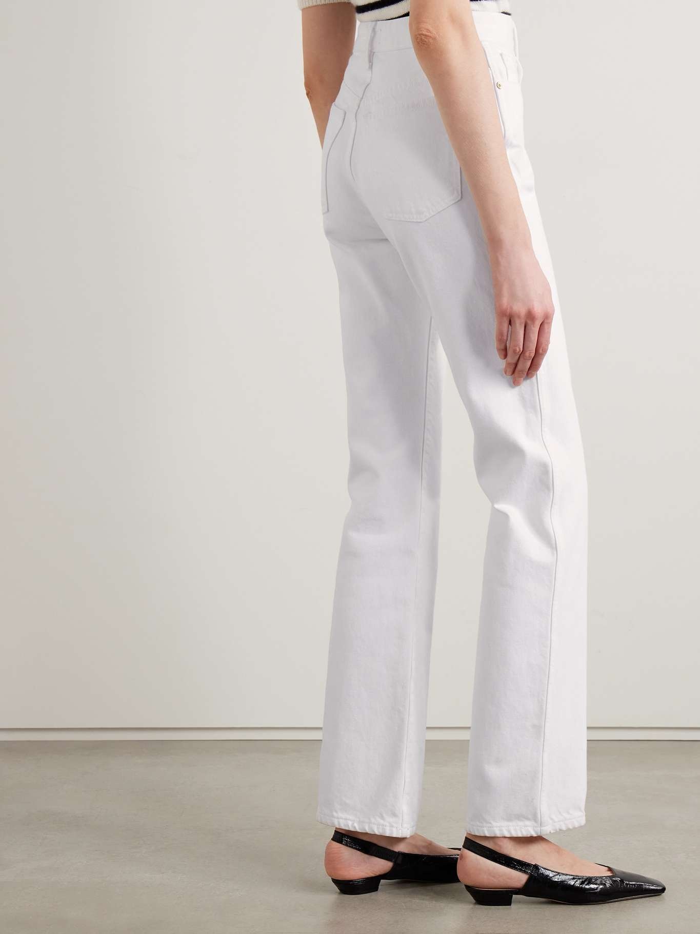 Danielle high-rise straight-leg jeans White - 4
