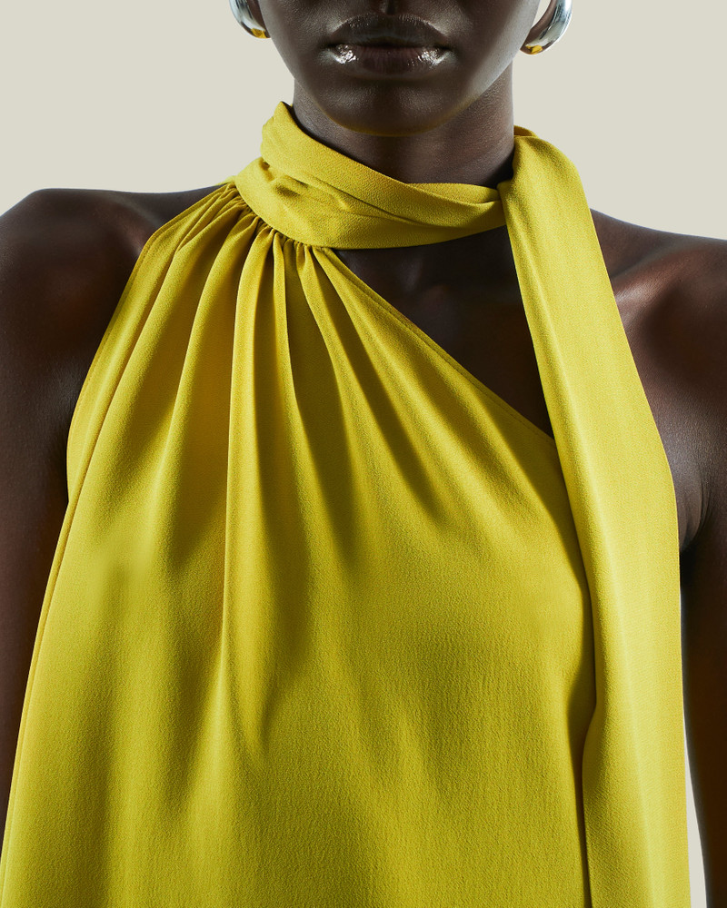 Astor Dress in Chartreuse 4