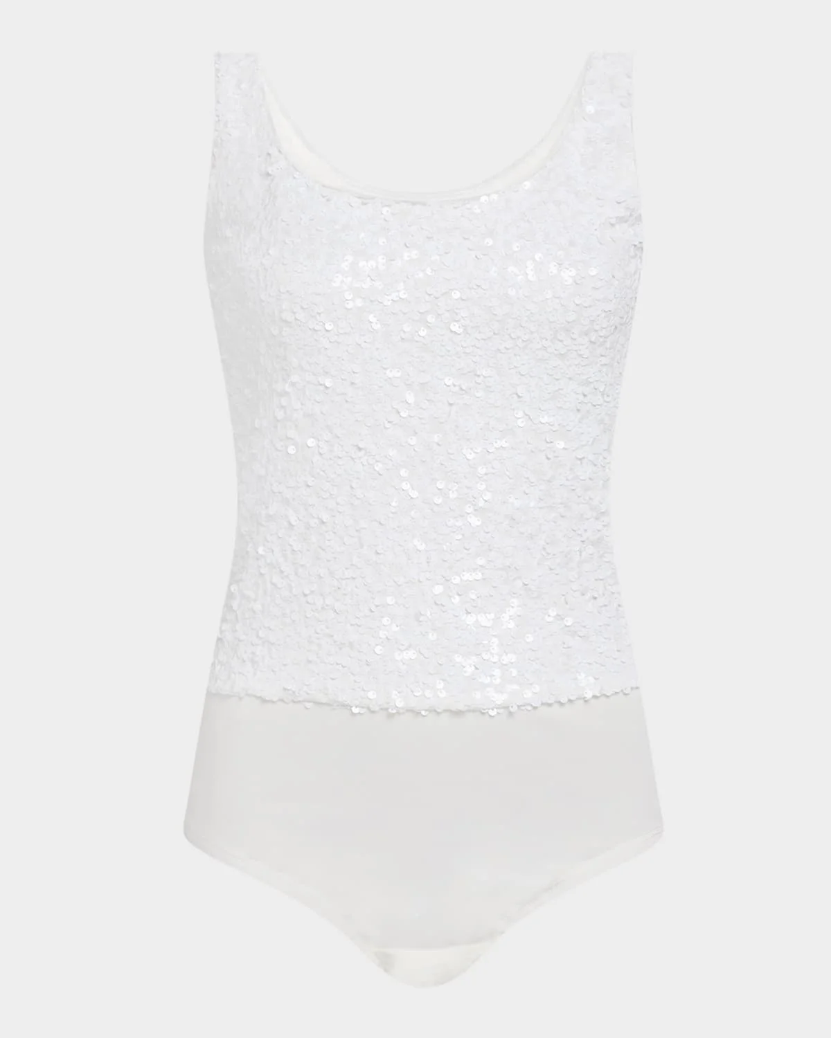 Dina Sequined Scoop-Neck Bodysuit - 1