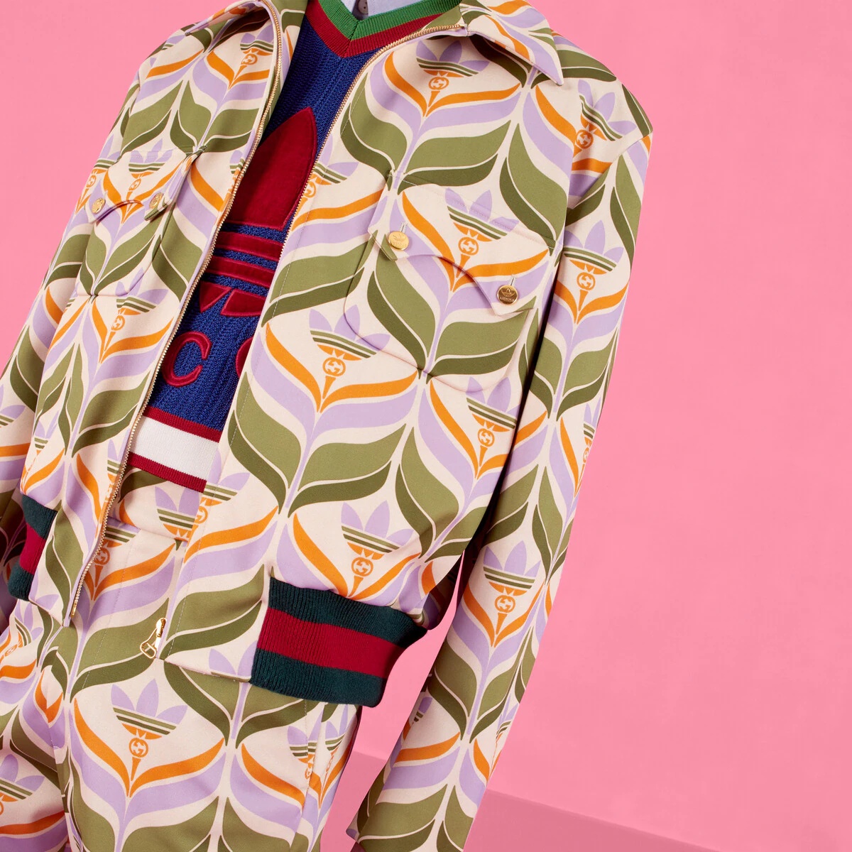 adidas x Gucci Trefoil print jacket - 4