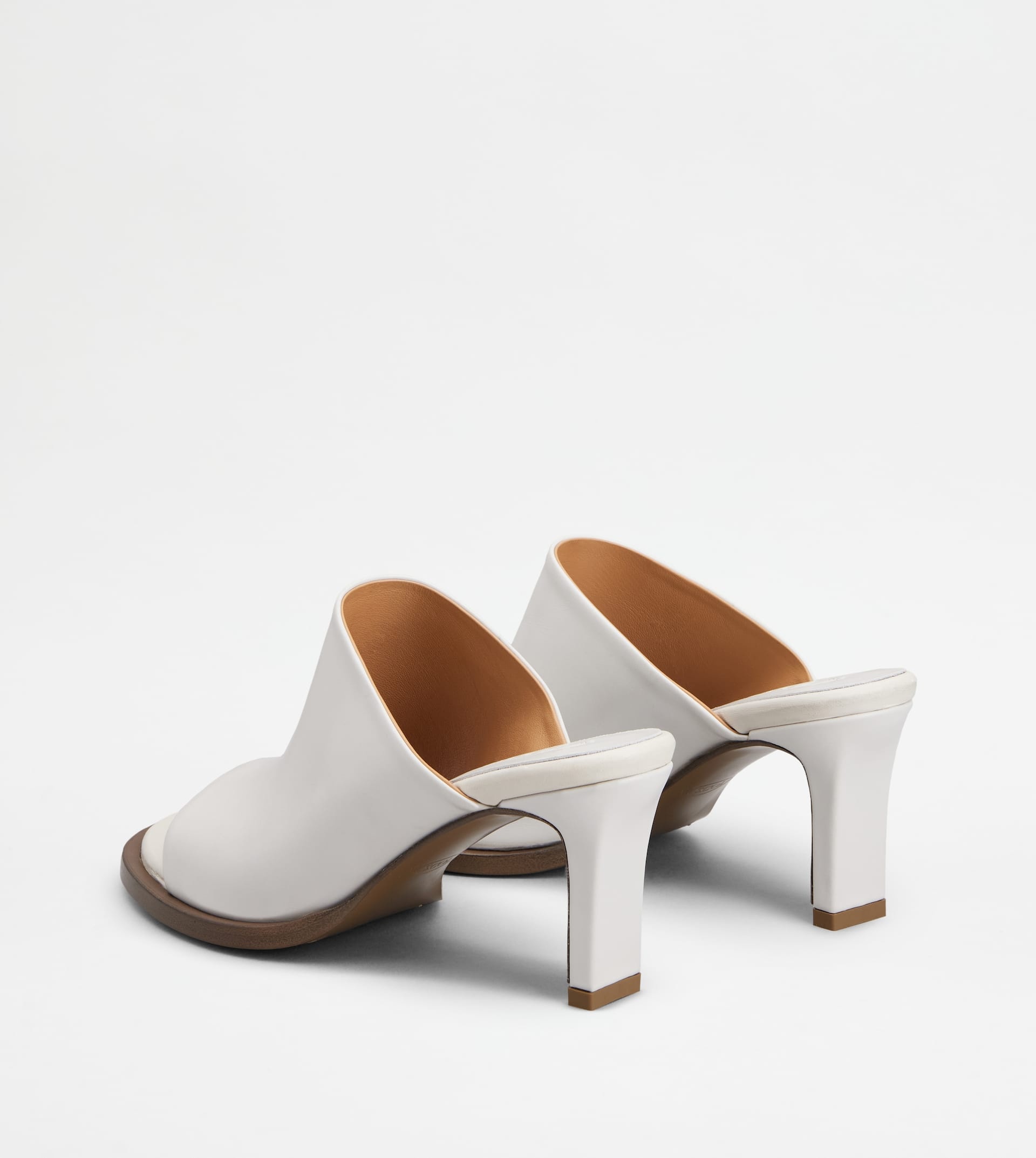 MULES IN LEATHER - WHITE - 3