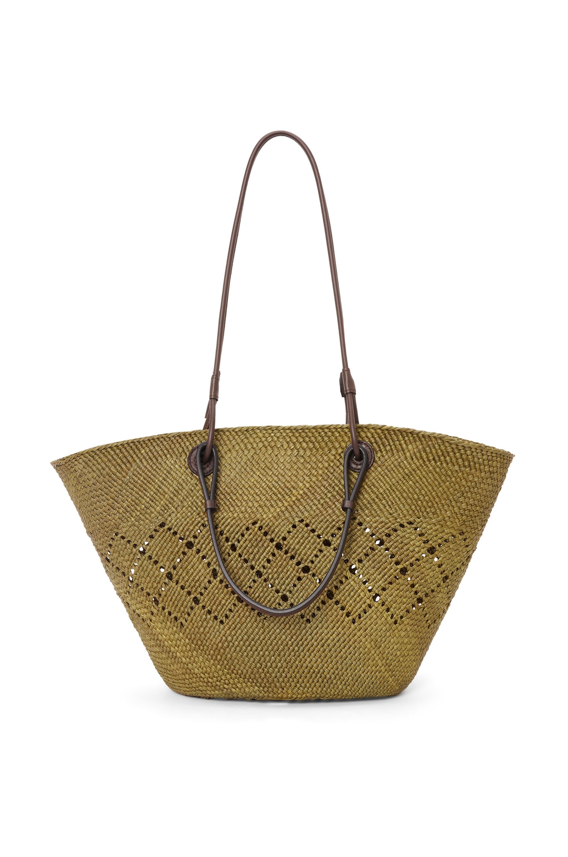 Anagram Basket bag in iraca palm and calfskin - 5