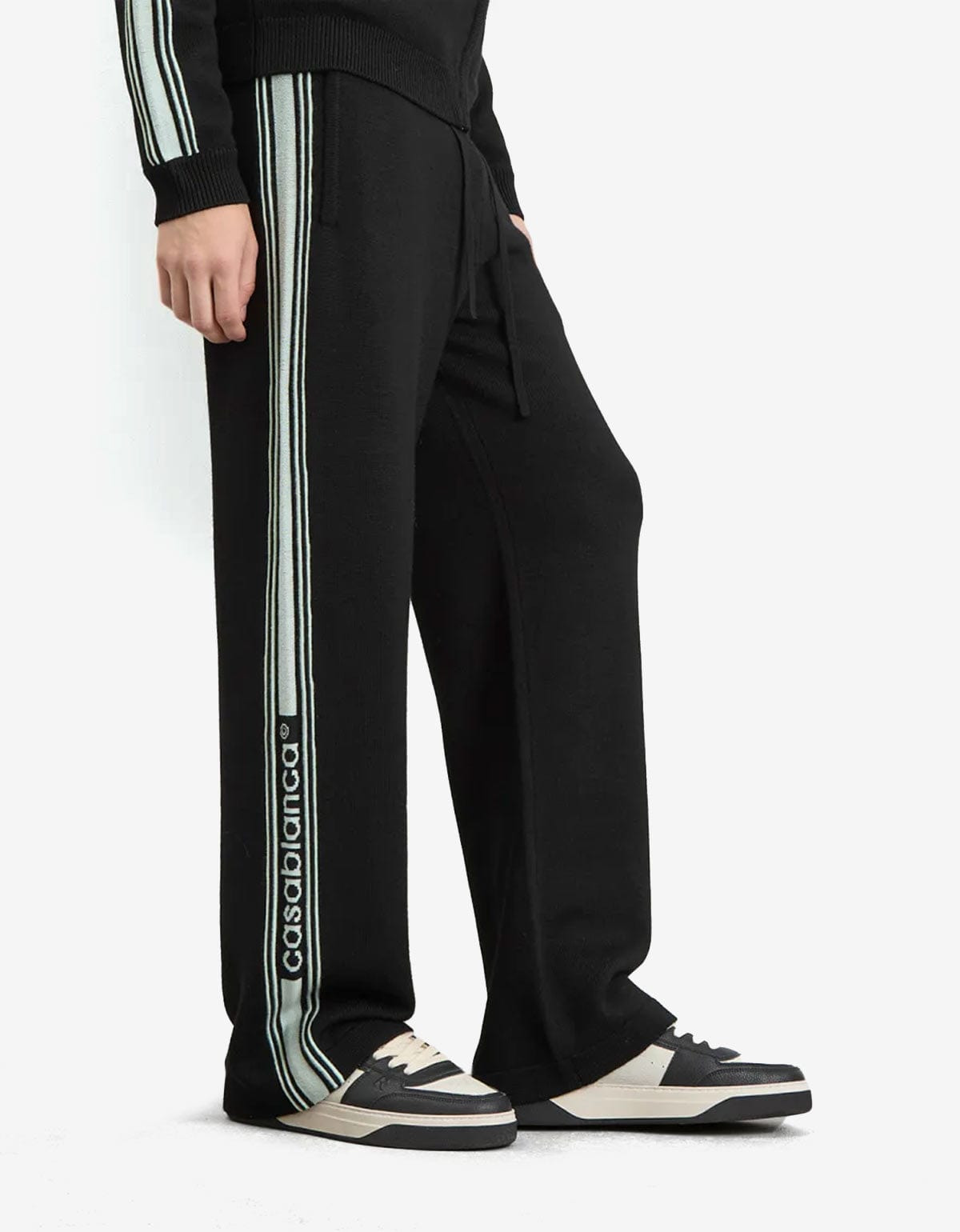 Casablanca Black Merino Wool Track Pants - 3