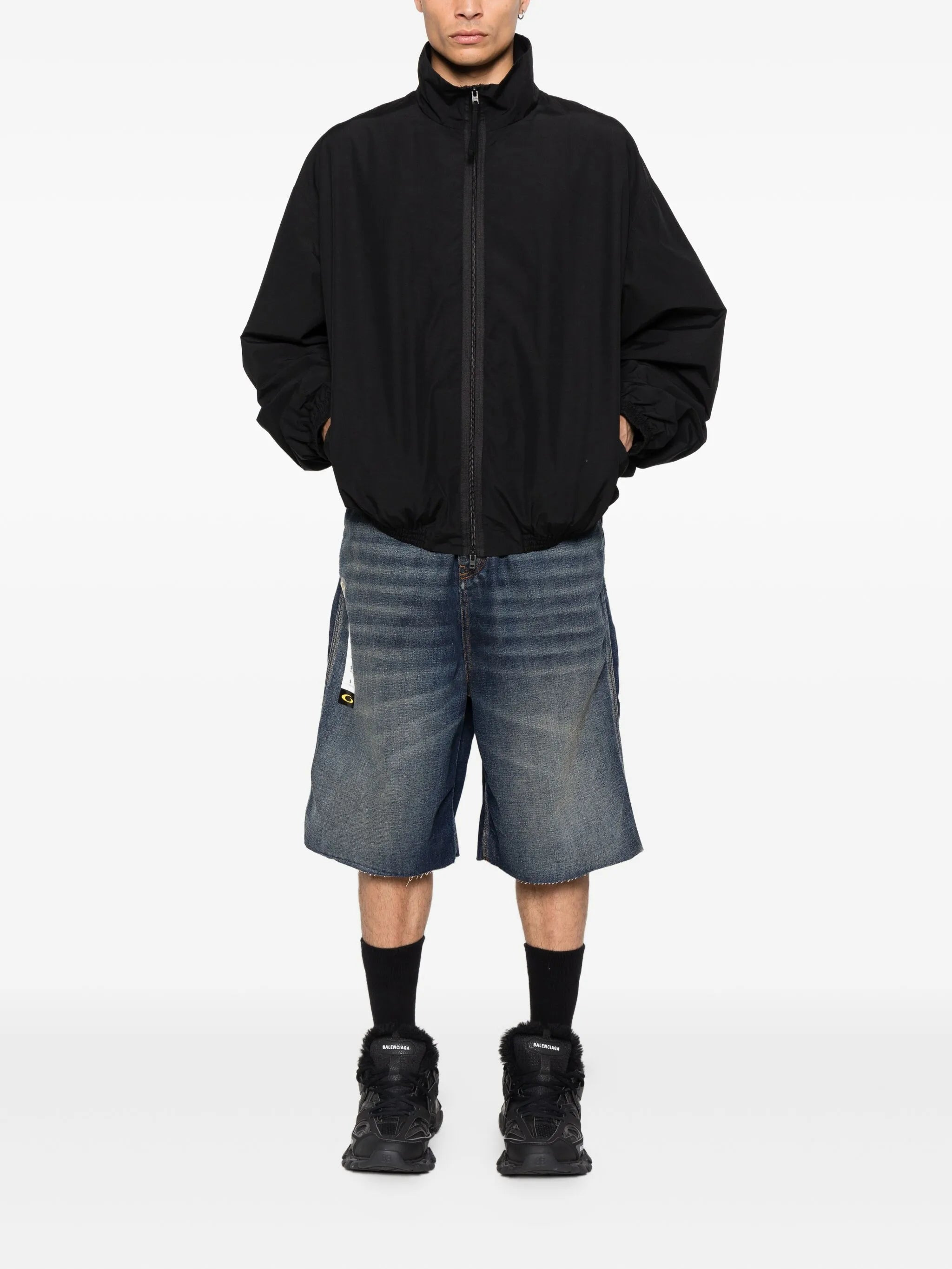 Balenciaga Frayed-hem Denim Shorts - 3