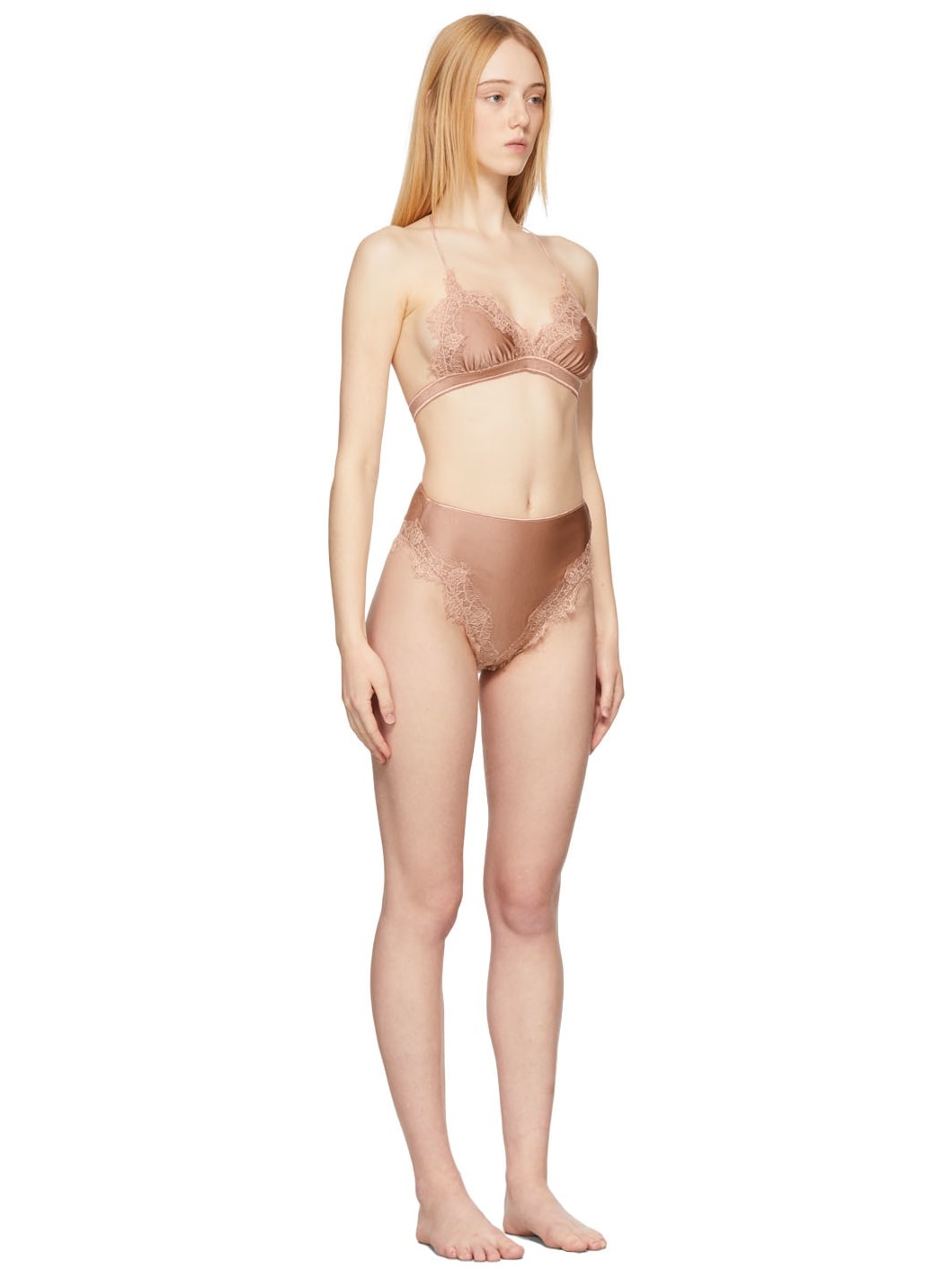 Pink High Waisted Travaillé Bikini - 2