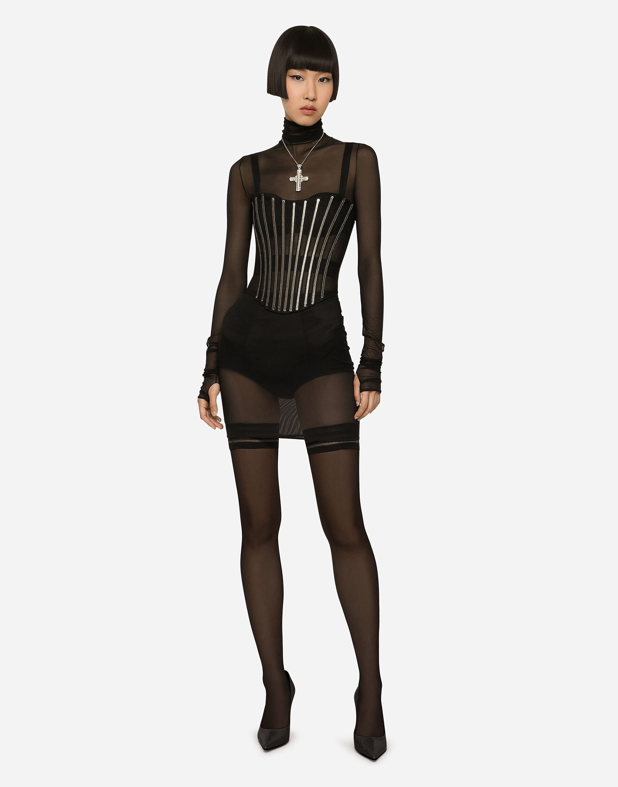 Tulle corset belt with boning - 2