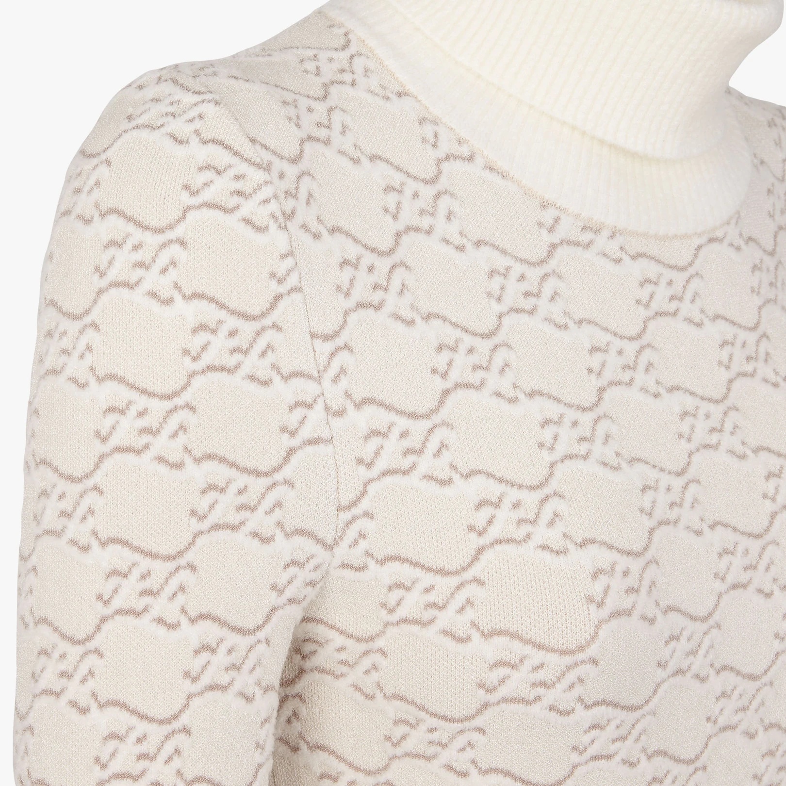 White velvet and viscose sweater - 3