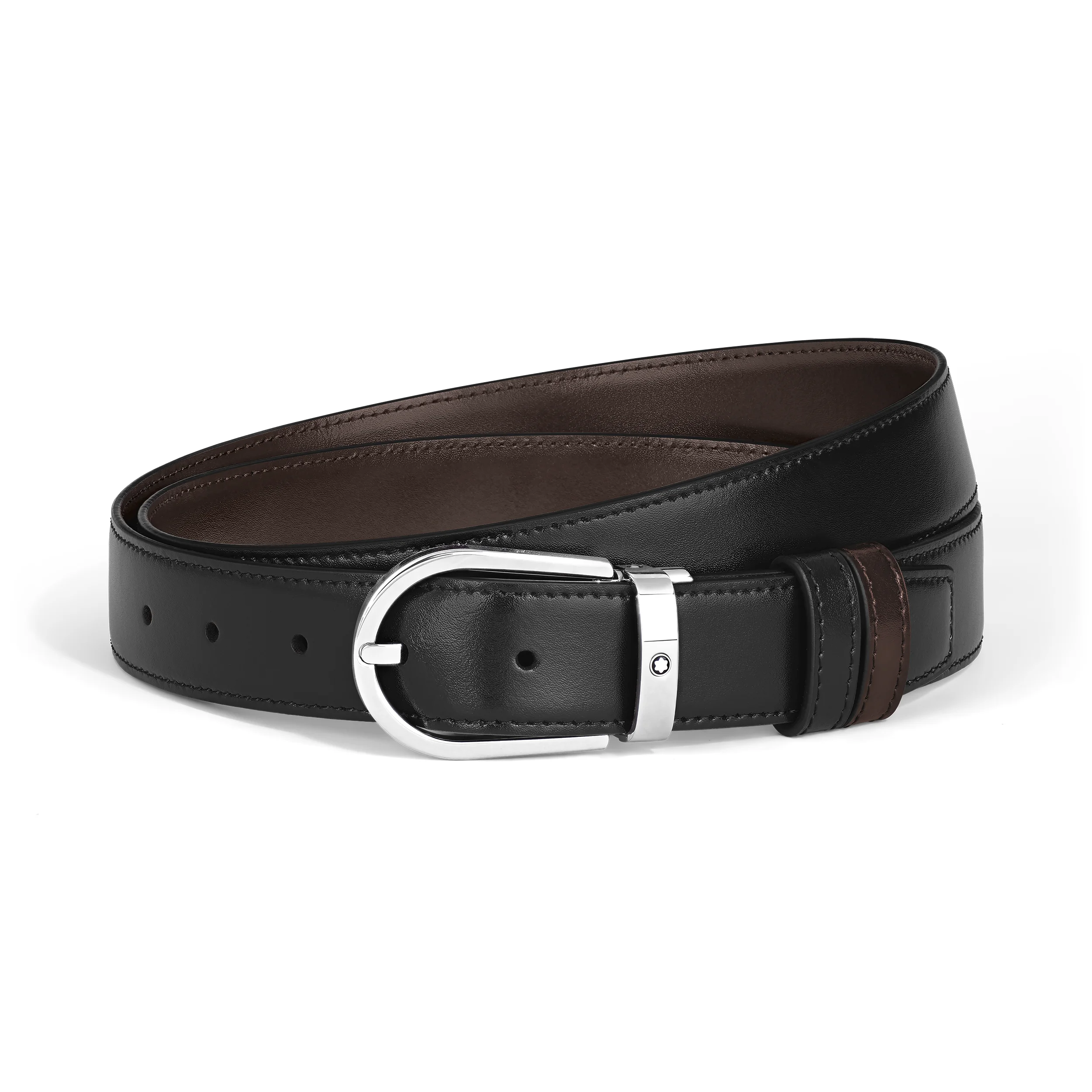 HORSESHOE 35 MM REVERSIBLE BELT IN MEISTERSTÜCK LEATHER - 1