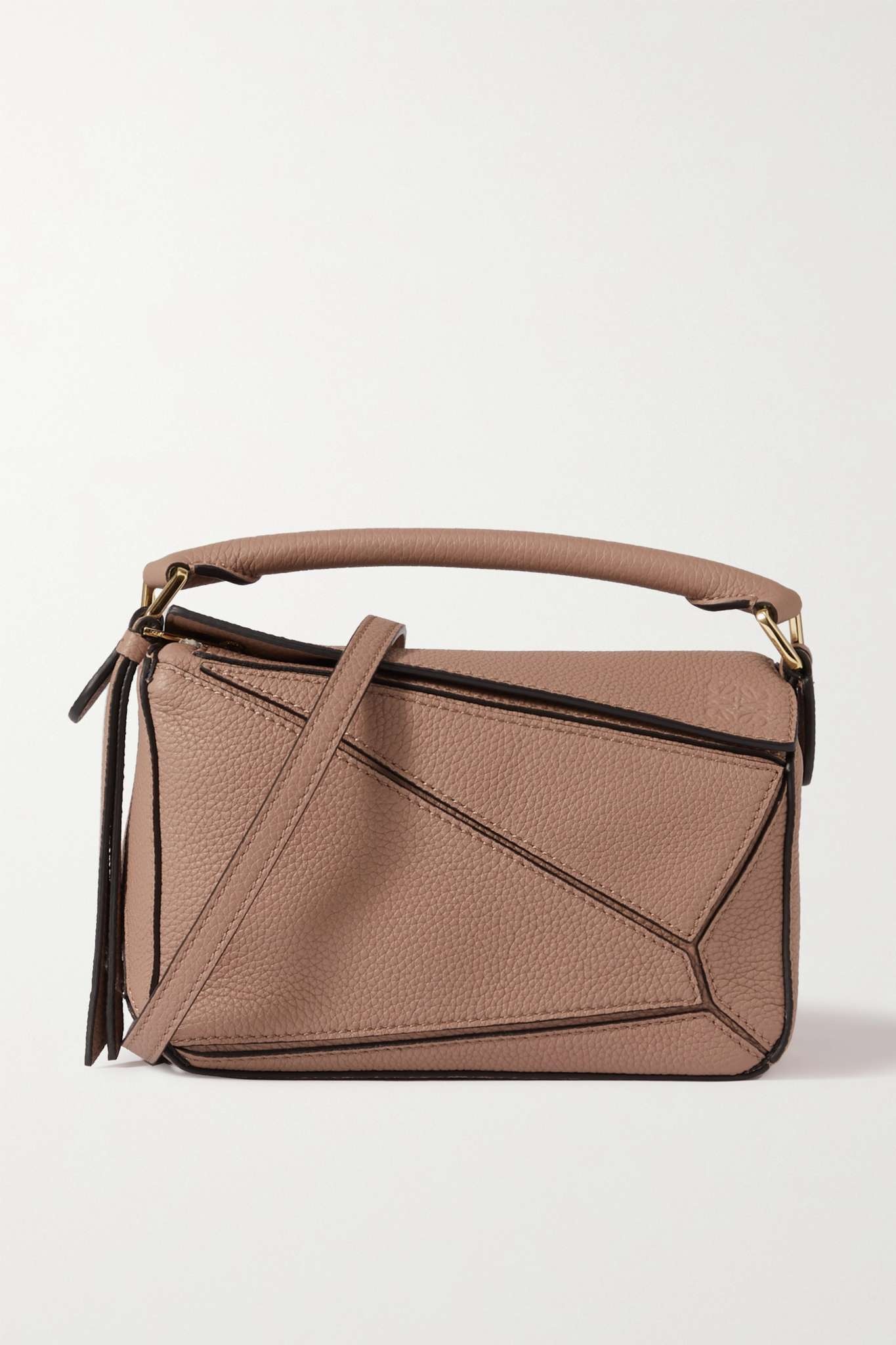 Puzzle mini textured-leather shoulder bag - 1