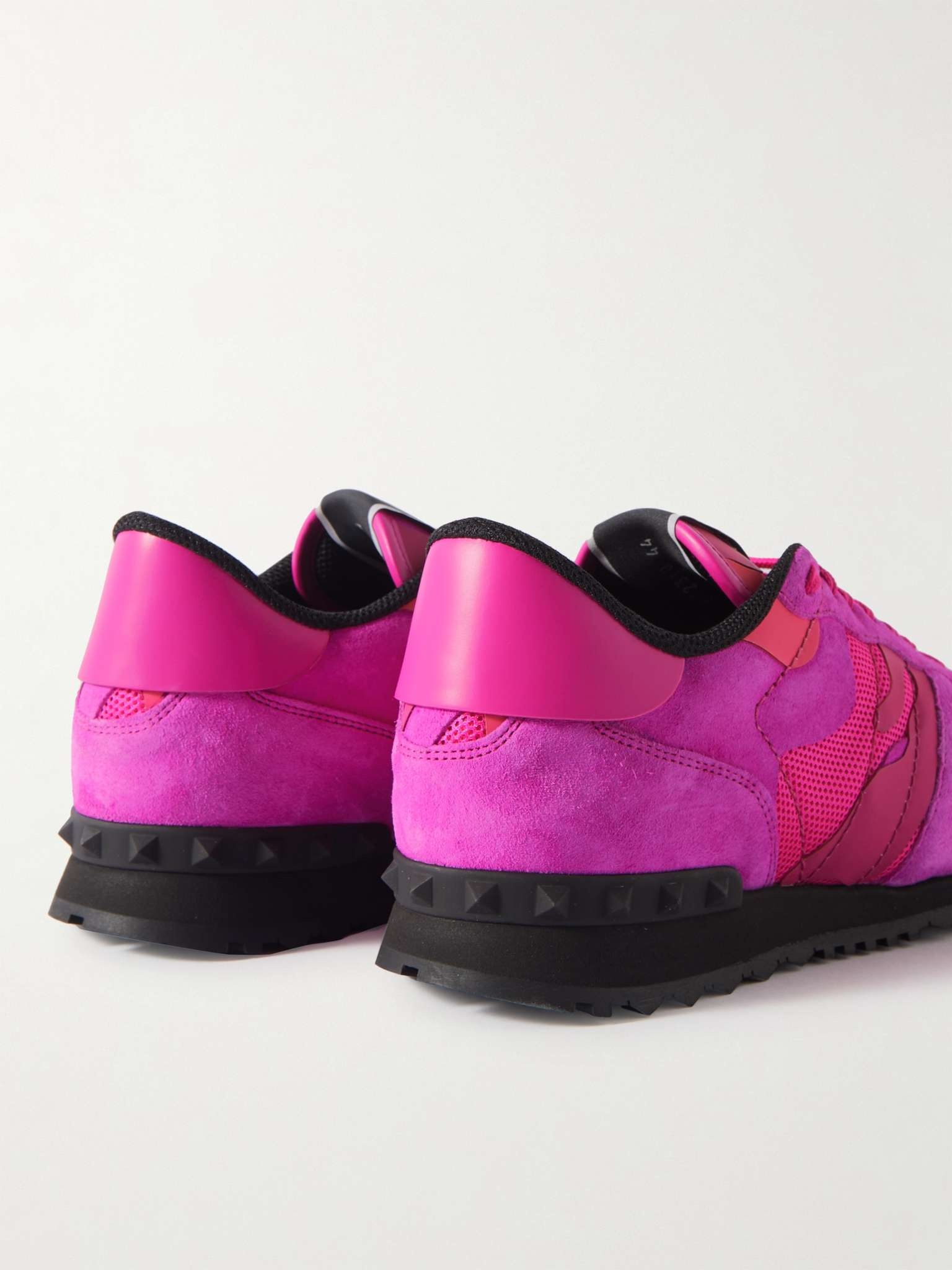 Valentino Garavani Rockrunner Suede, Leather and Mesh Sneakers - 5