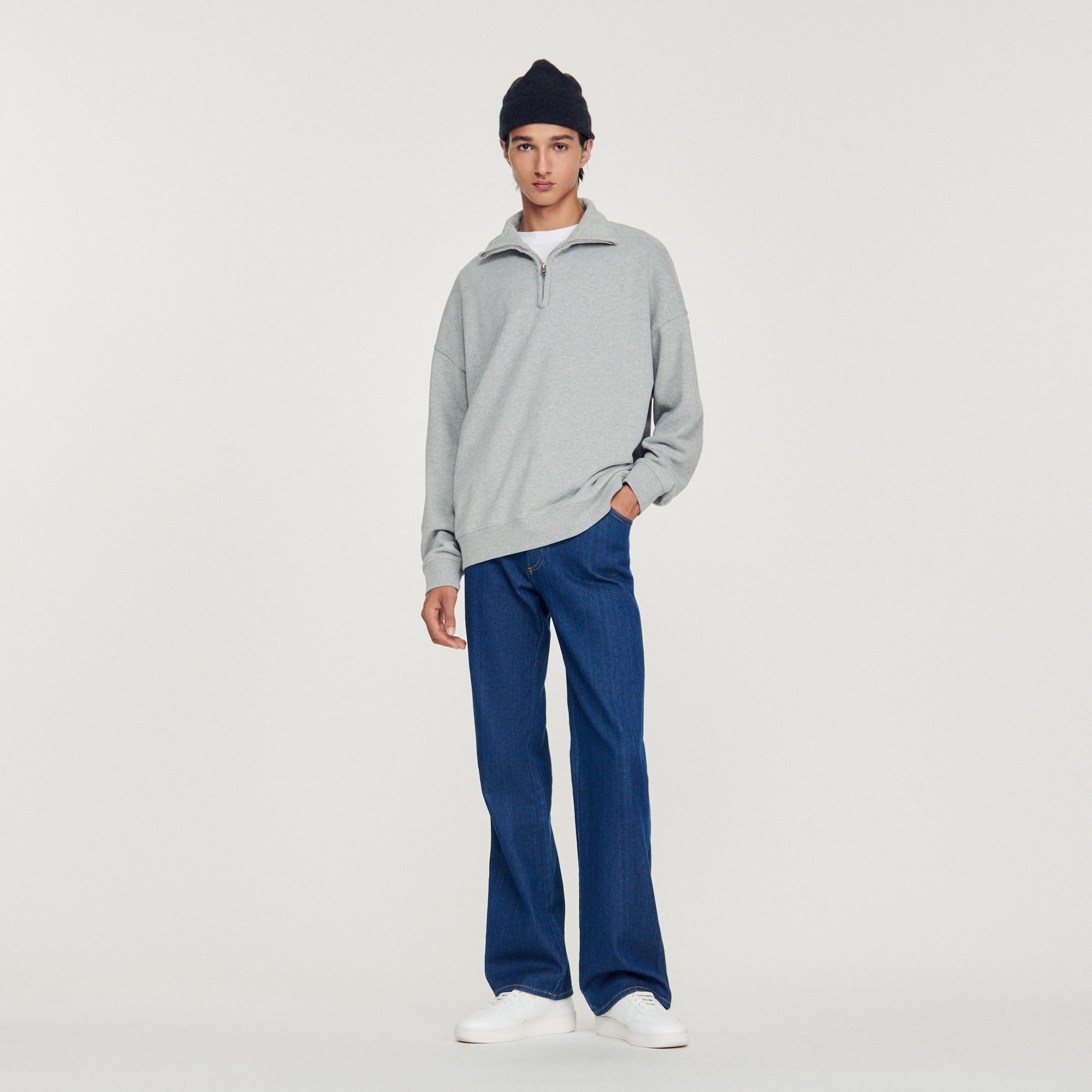 Oversized trucker-style sweatshirt - 5