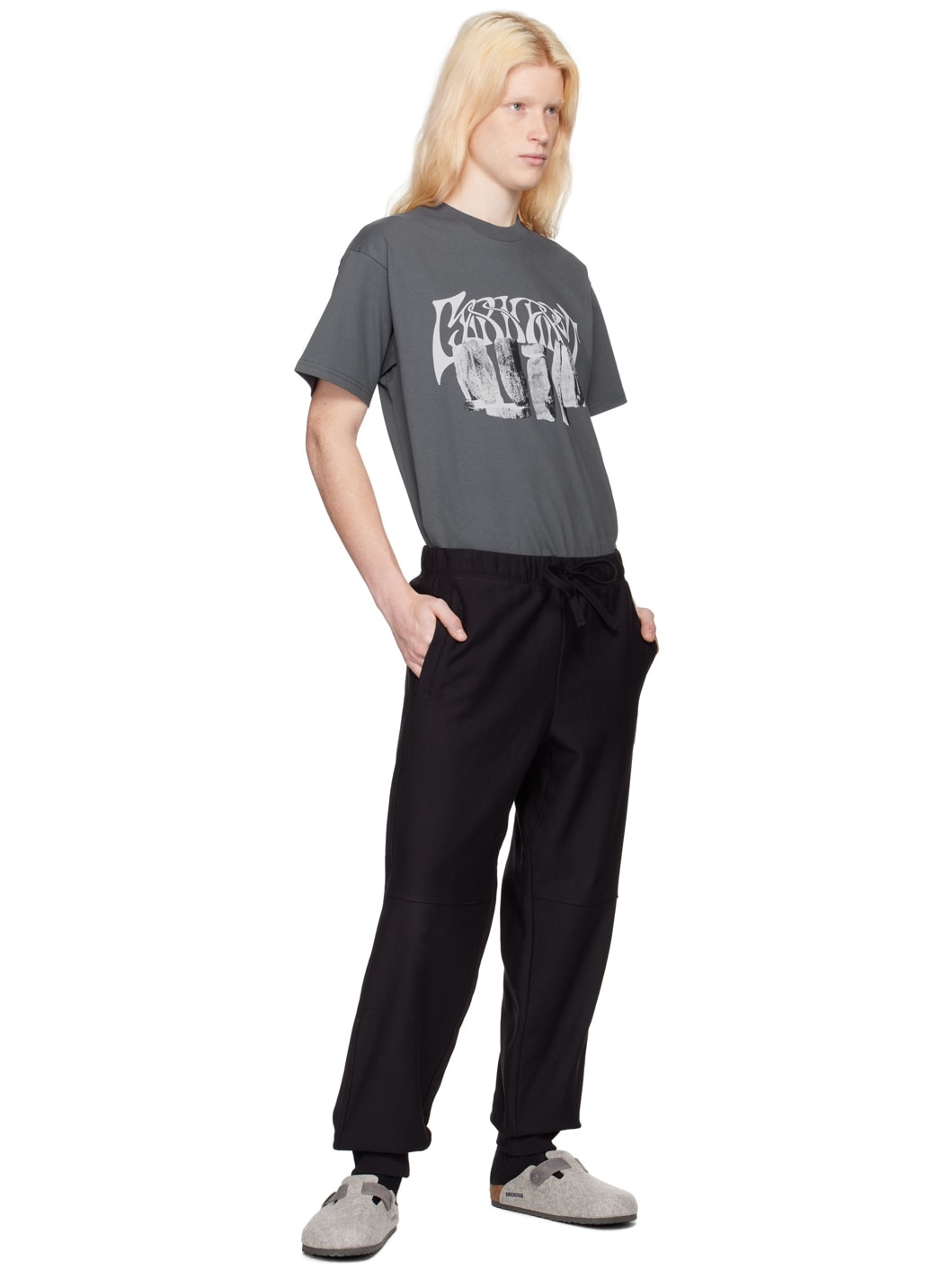 Black American Script Sweatpants - 4