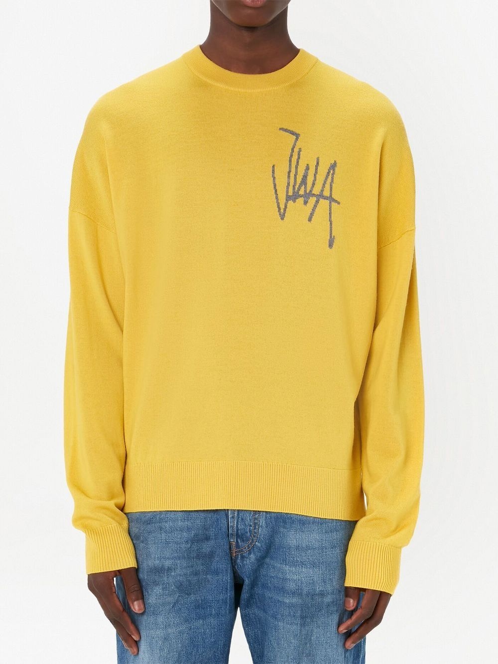 logo-intarsia merino-wool jumper - 4