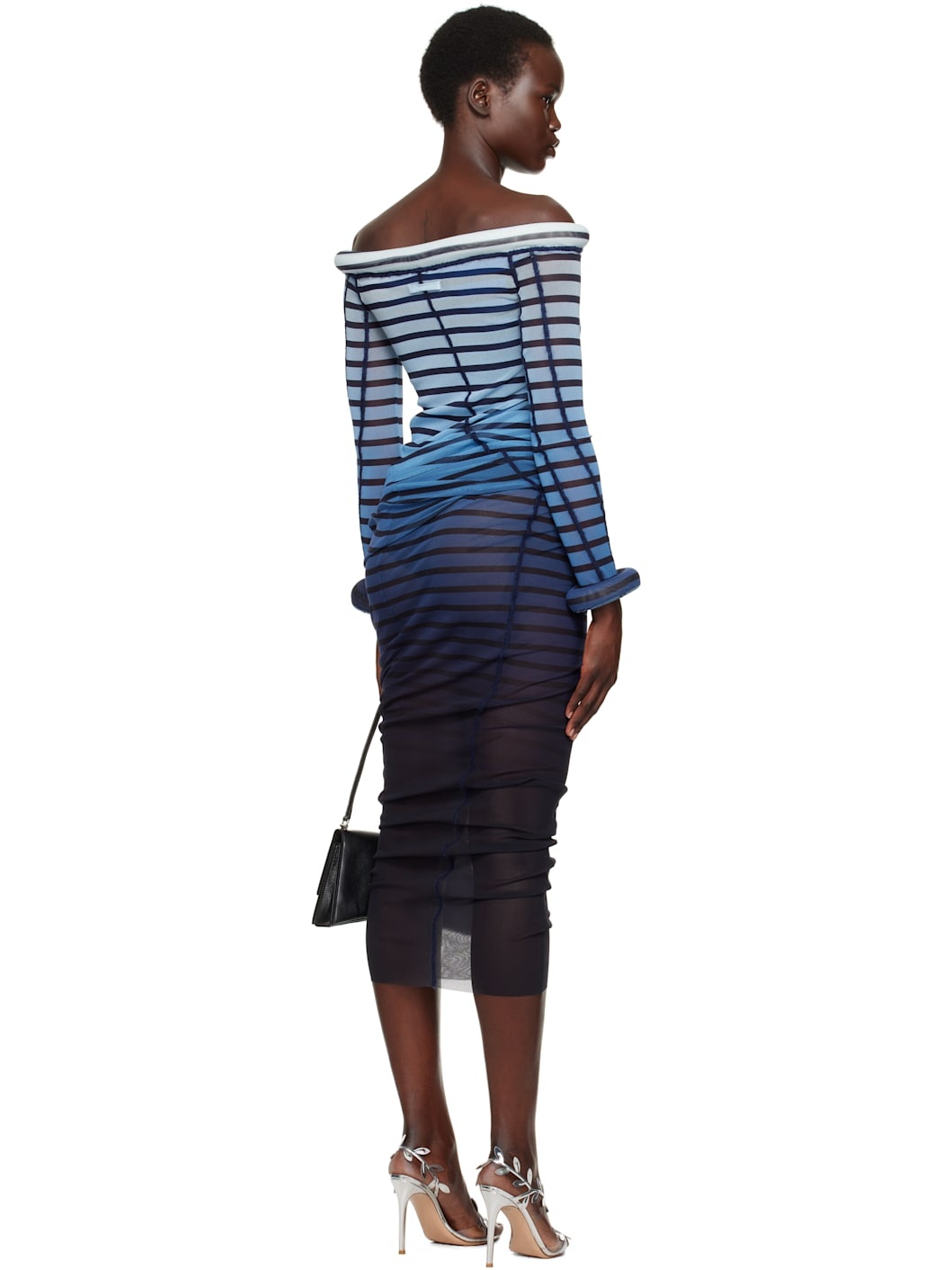 Blue 'The 3D Striped" Maxi Dress - 3