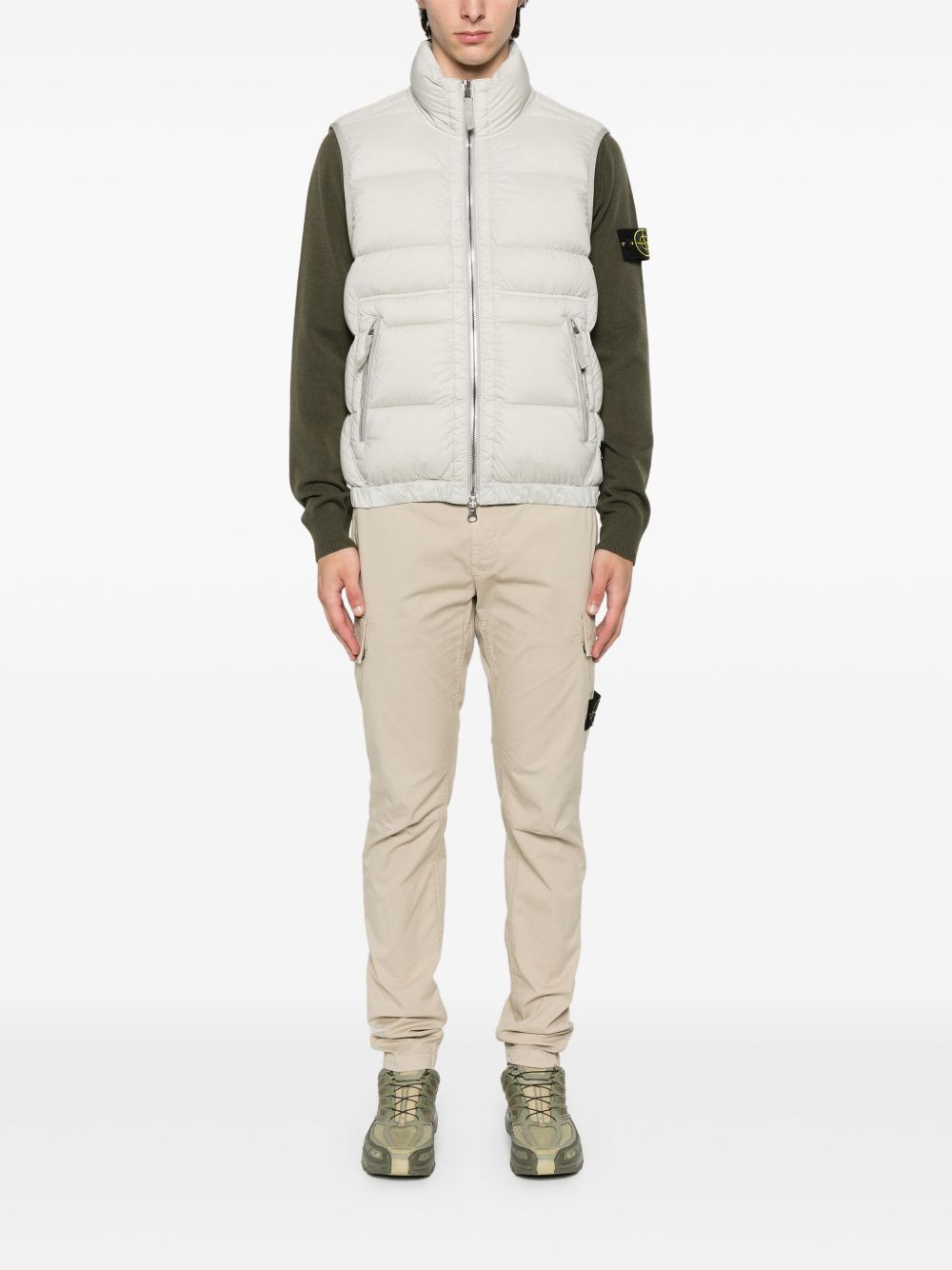 quilted zip-fastening padded vest - 2