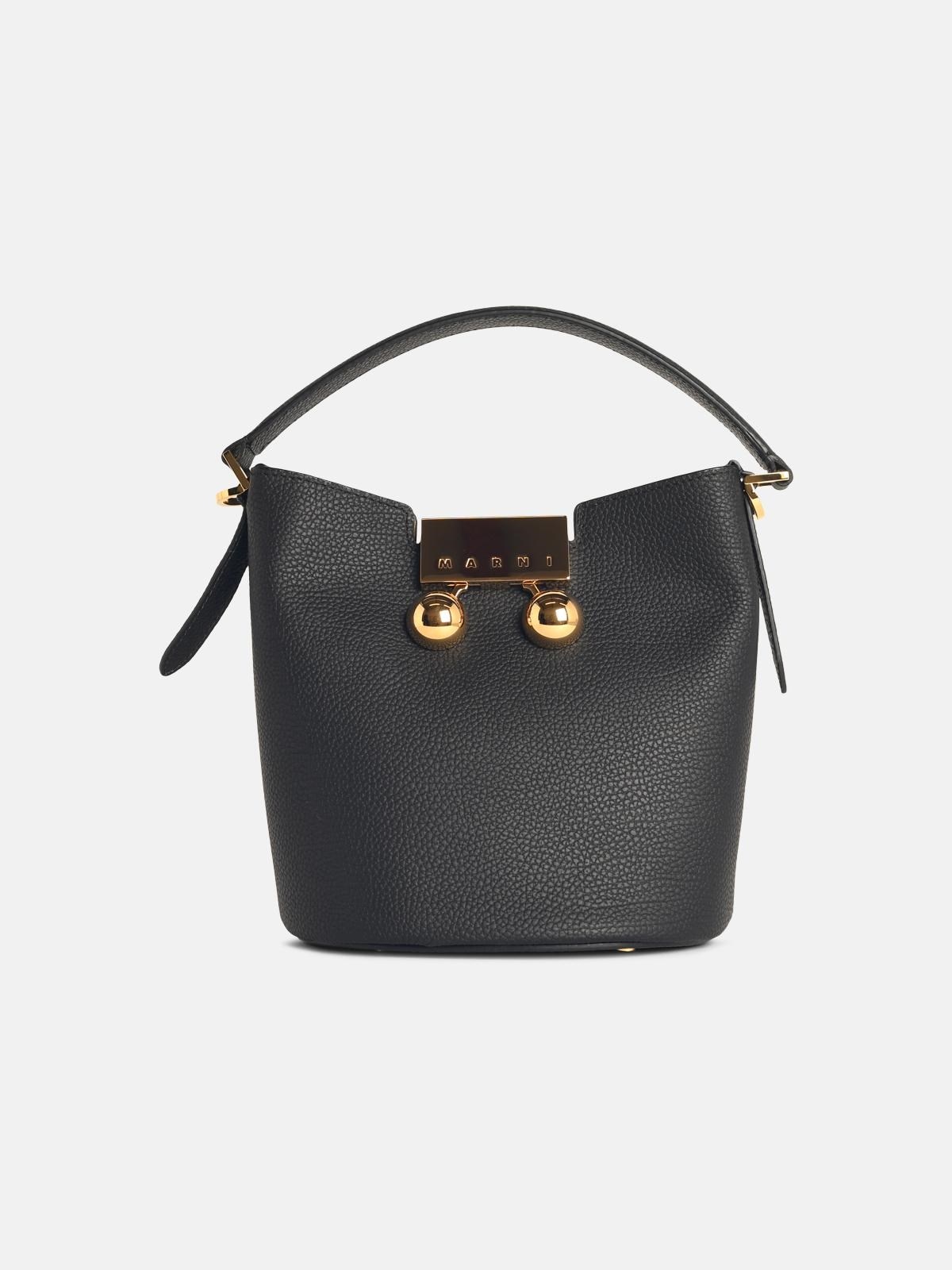 'TRUNKAROO' BLACK LEATHER BAG - 1