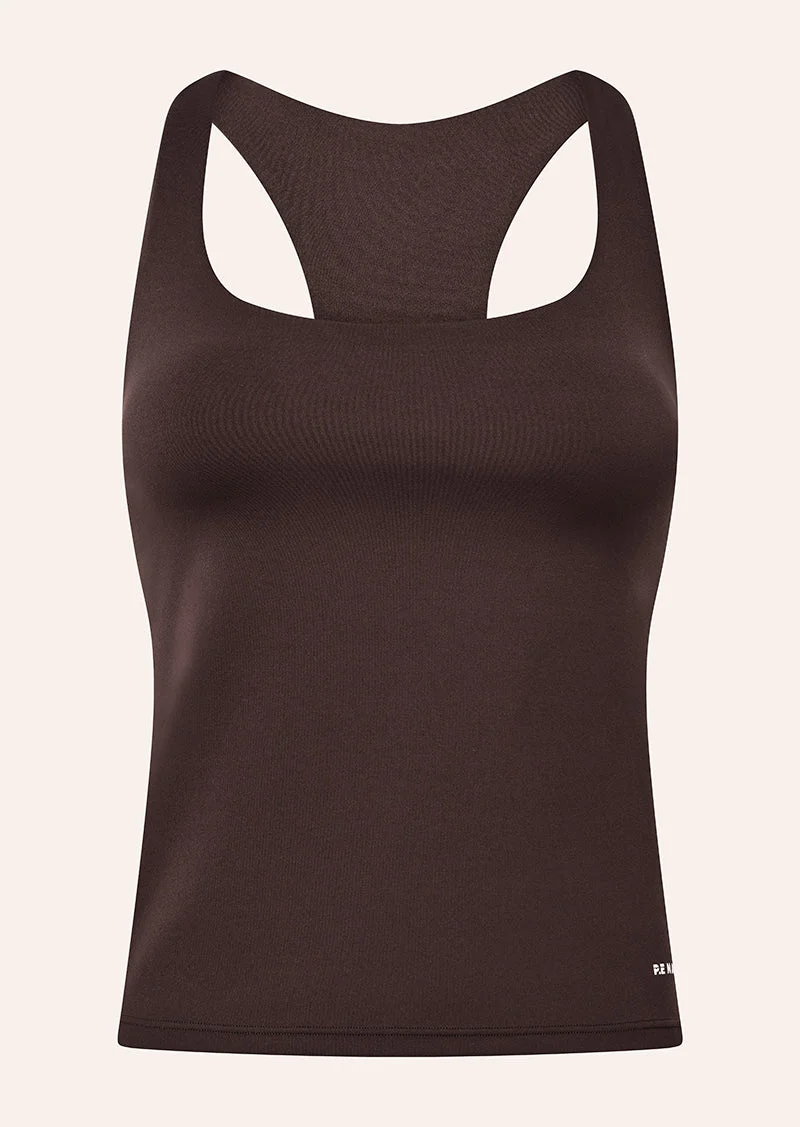 SIGNATURE SCOOP TANK IN DARK PLUM - 1