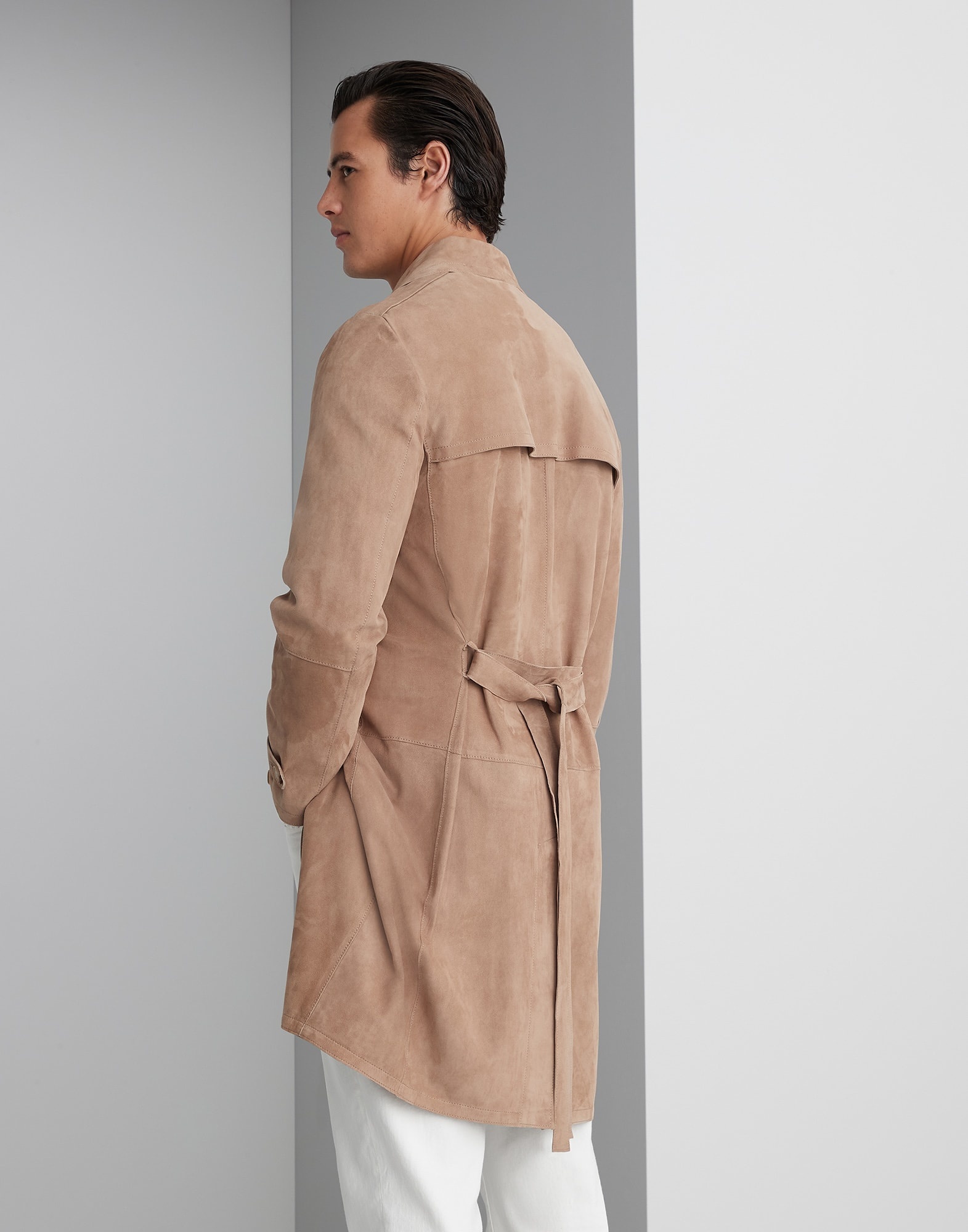 Brunello Cucinelli Suede trench coat | REVERSIBLE